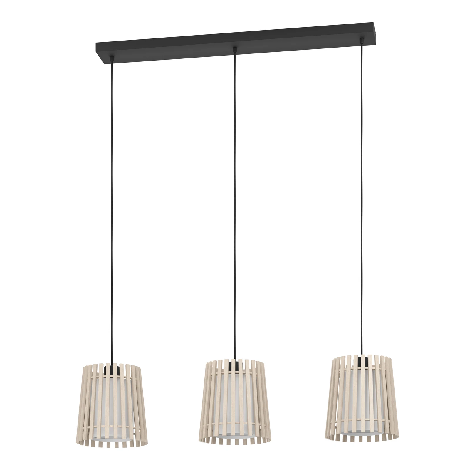 Suspension Fattoria doubles abat-jour, à 3 lampes