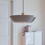 Lampa wisząca AYTM Cycnus, taupe, Ø 30 cm, aluminium, E27