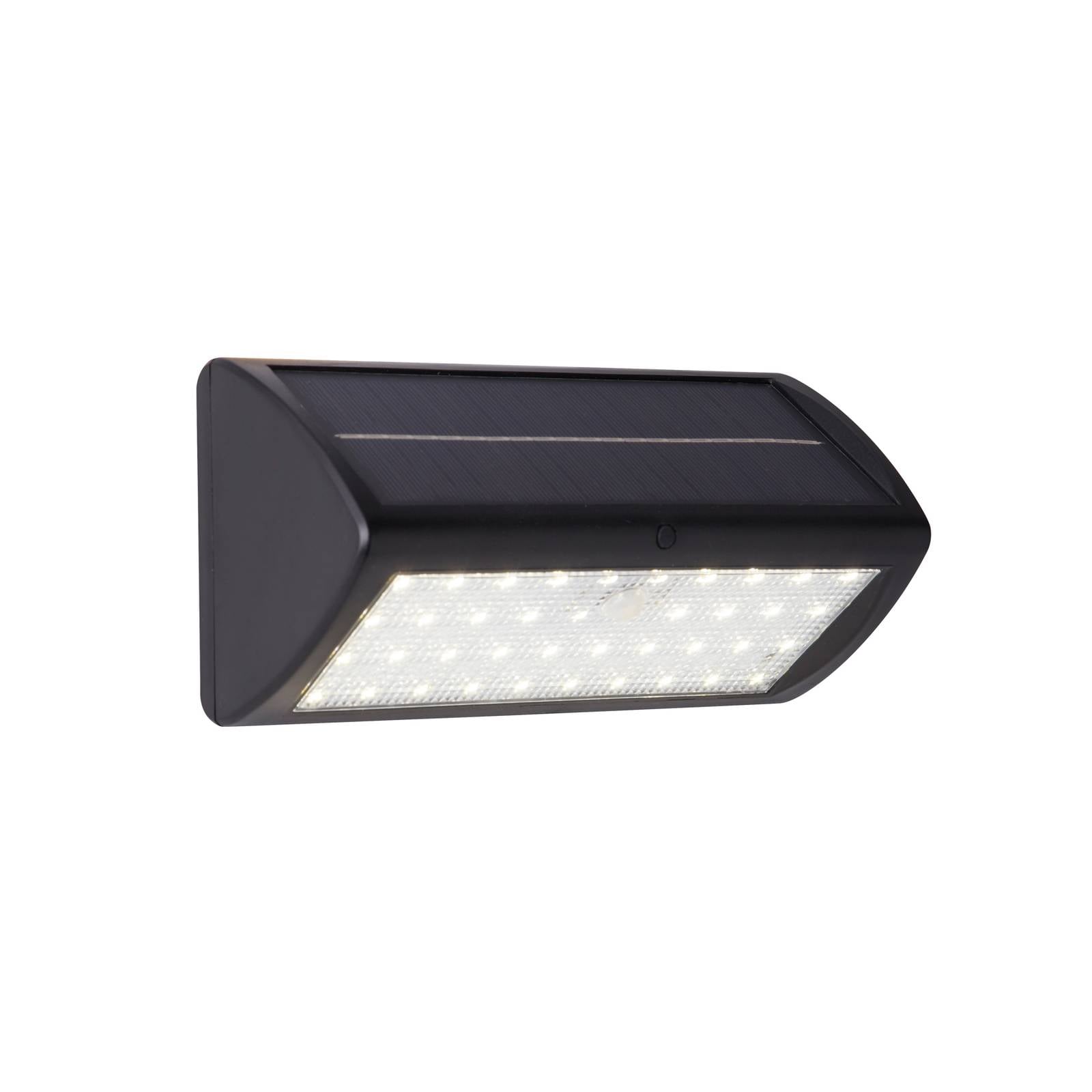 Wandleuchte Solarleuchte led Bewegungsmelder Außenleuchte Schwarz h 105 cm
