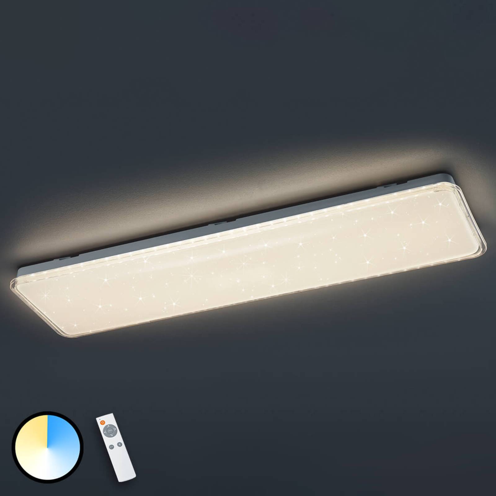 Ściemniana lampa sufitowa LED Kioto z pilotem