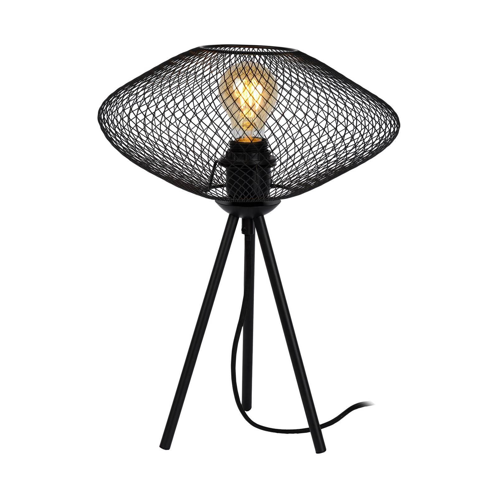 Lampe à poser Mesh hauteur 41 cm trépied noire