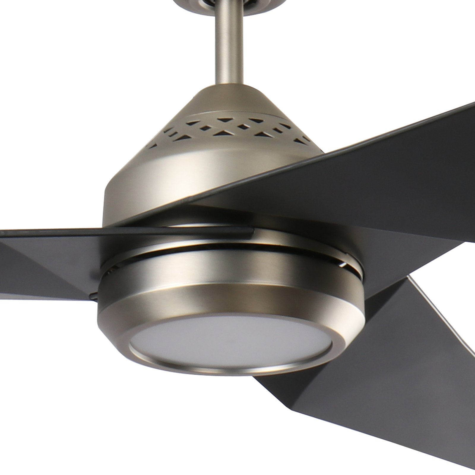 LED ceiling fan Jade, black, quiet, Ø 152 cm, 60 W