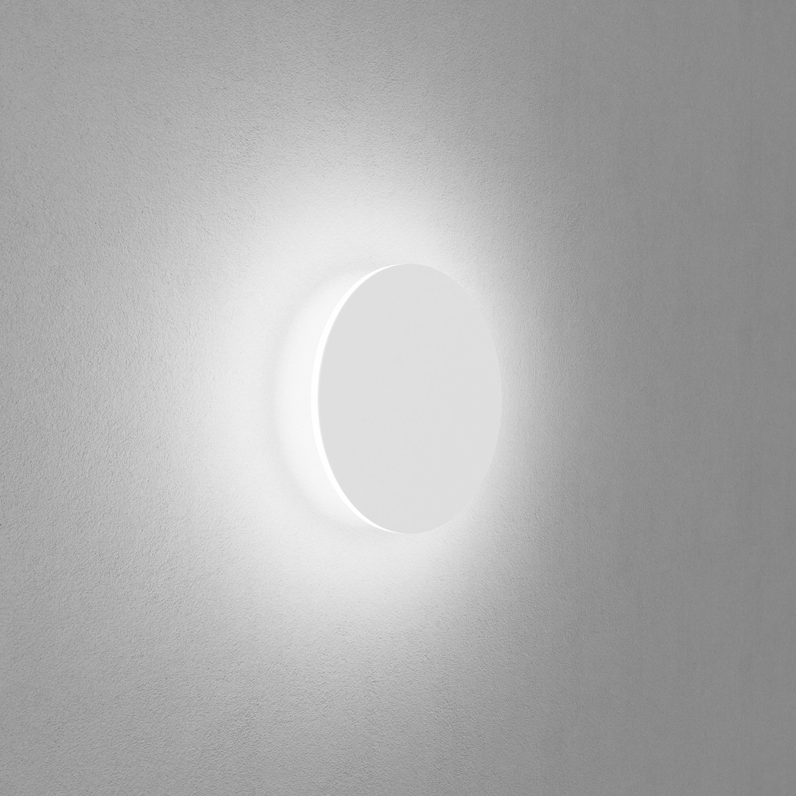 Egger LED-Wandleuchte Orbit, weiß, Ø 25 cm, Alu, 2.700 K