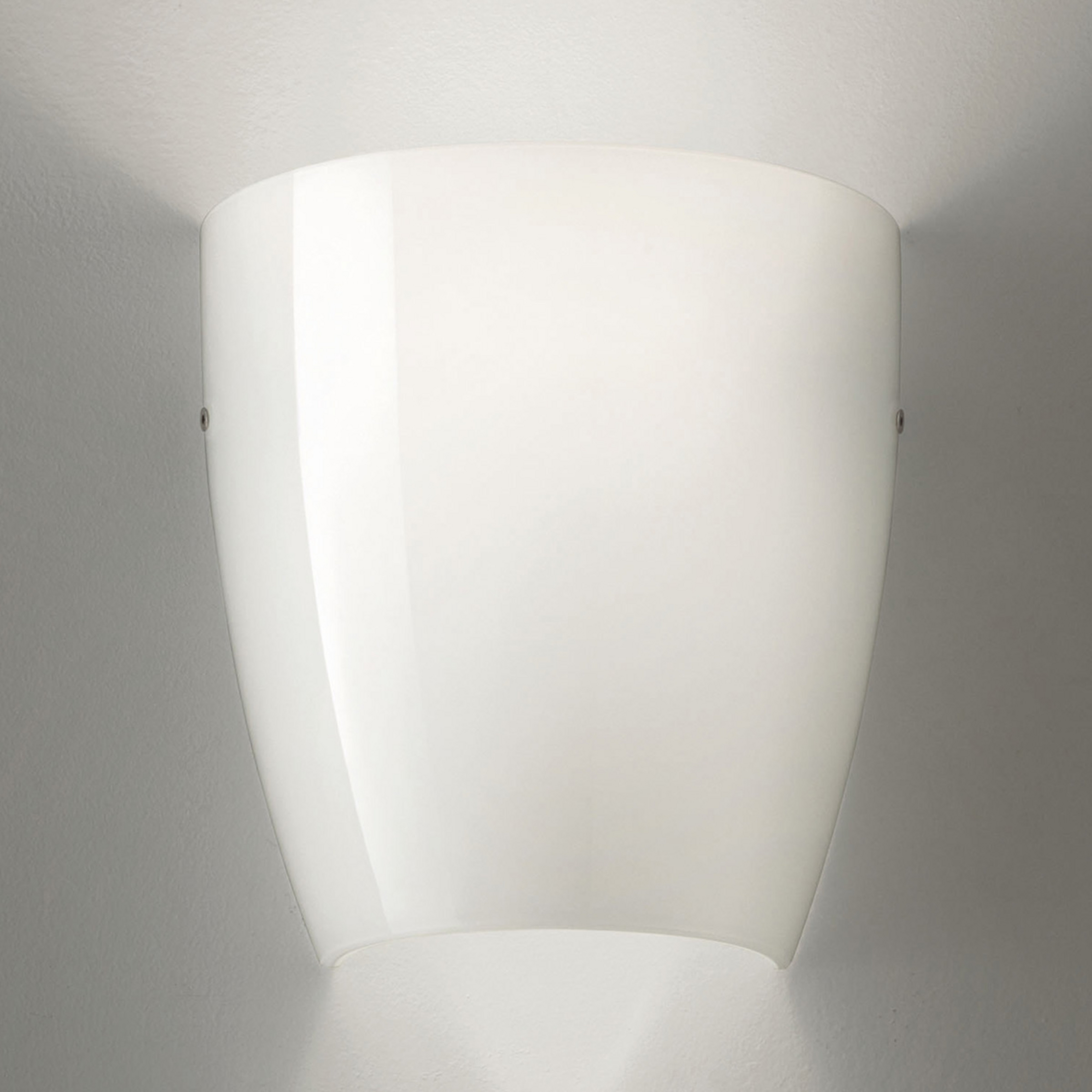 Applique Dafne en verre glossy blanc