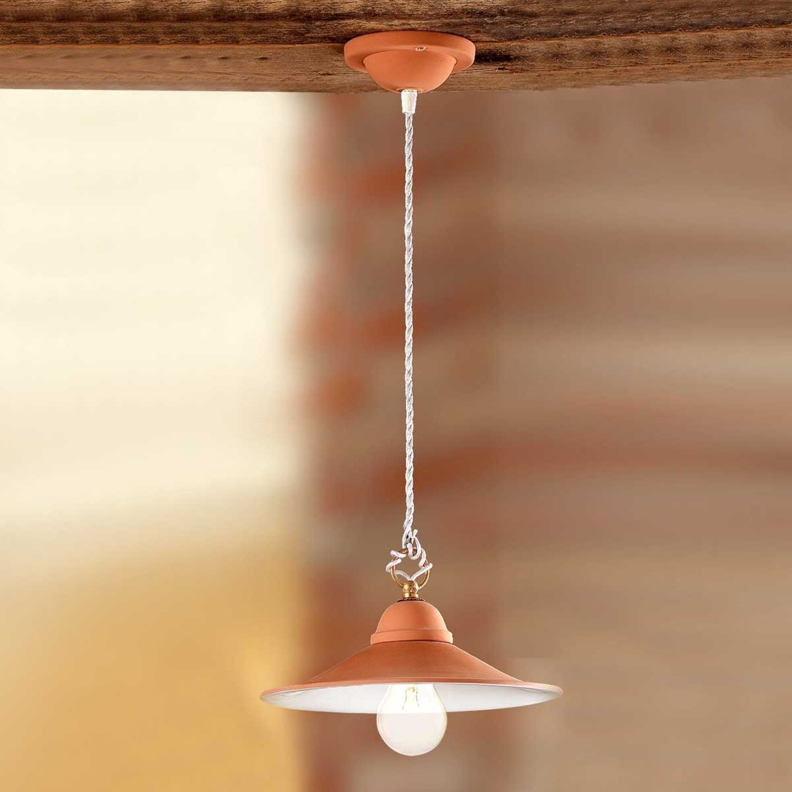 GIULIA hanging light, ceramic lampshade, 43 cm