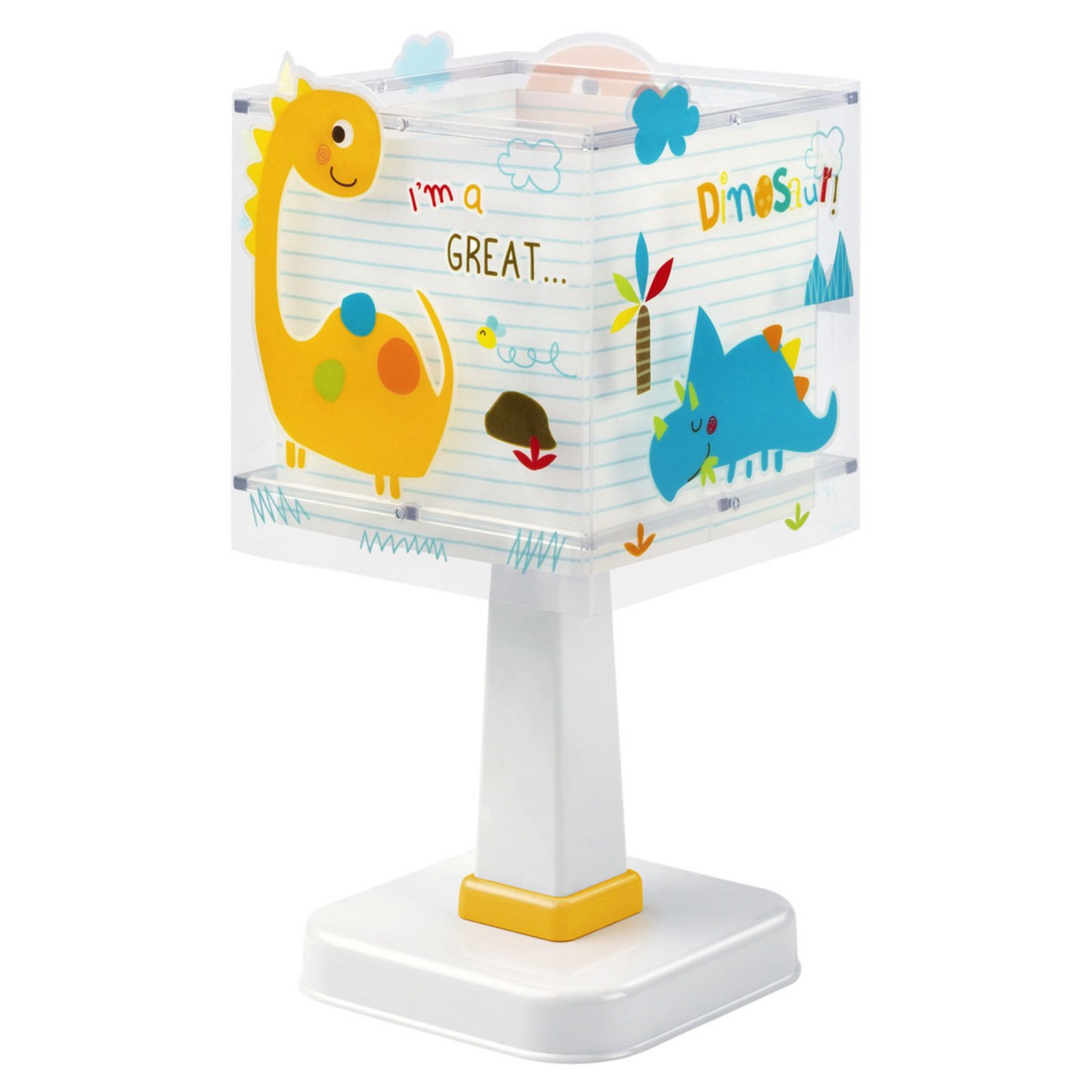 Lampada da tavolo per bambini Dinos, G4, larghezza 14 cm