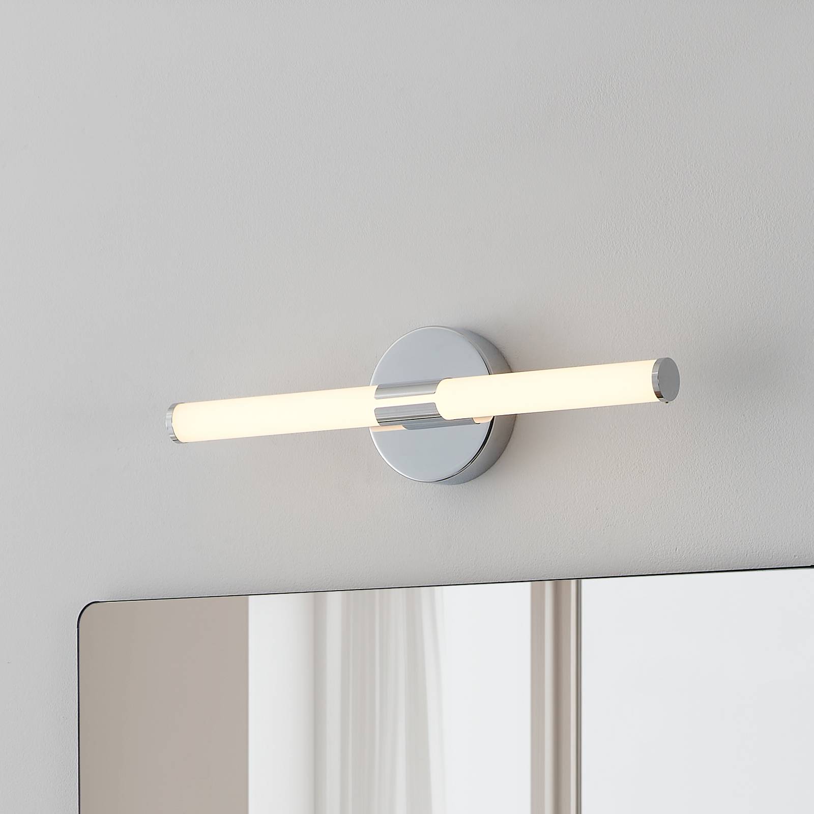 EGLO Applique murale LED Ramola, couleur chrome, largeur 45 cm, IP44, CCT