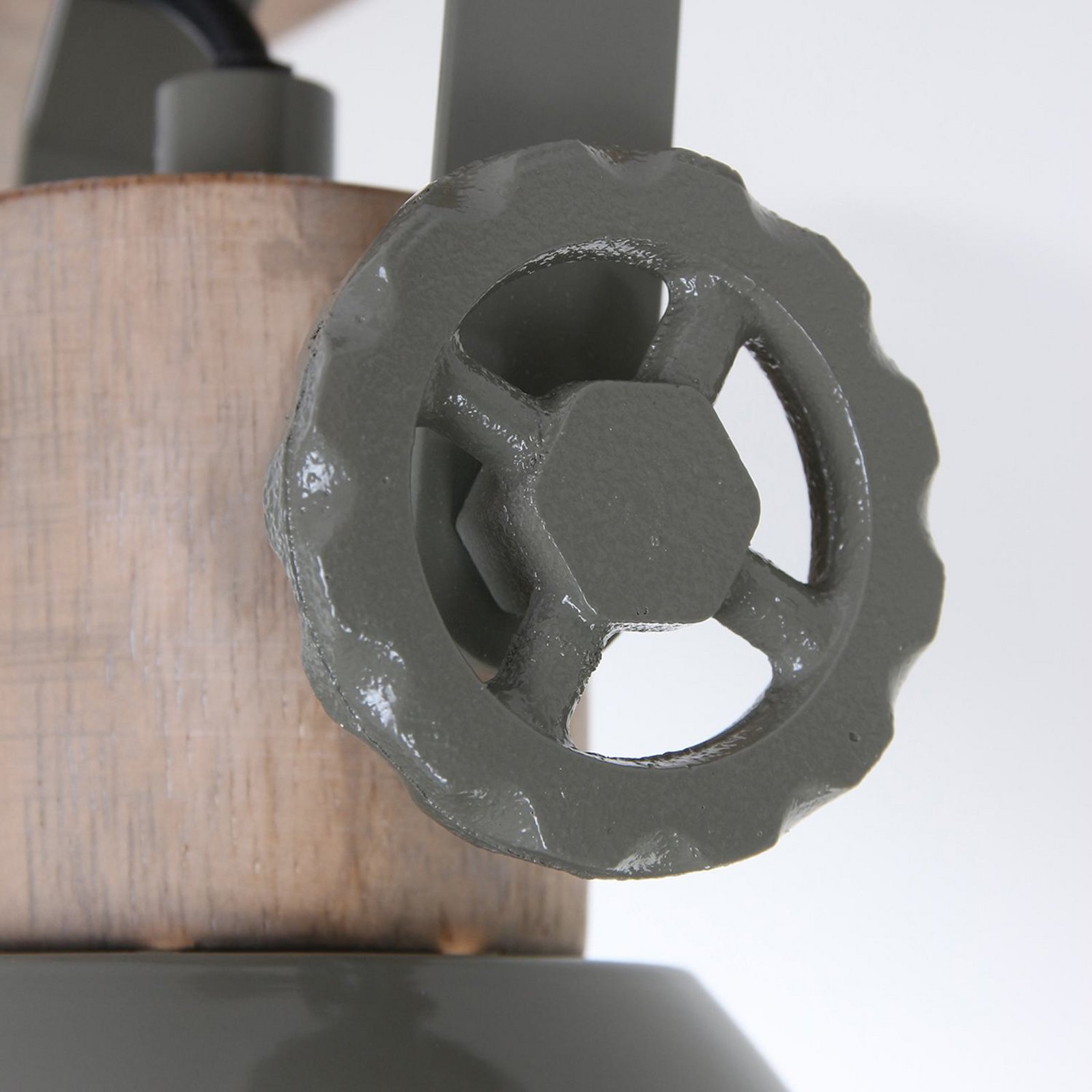 Downlight Gearwood, verde, 2 luces, metal, madera, E27