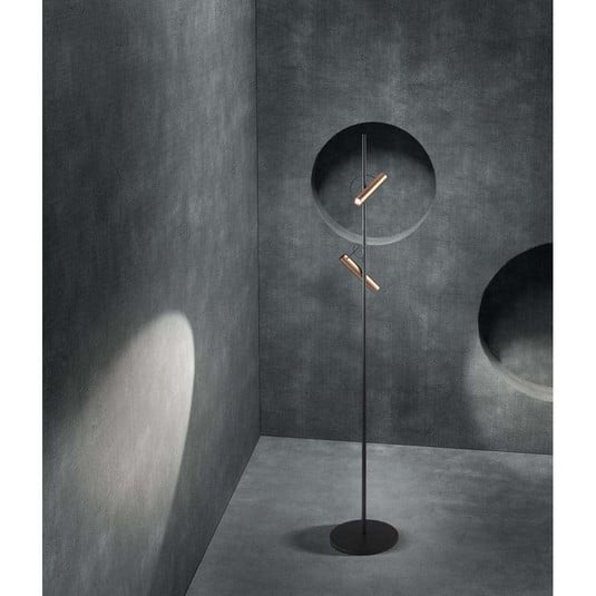 Spirit F1 Lampa Podłogowa Dim. Mosiądz/Czarna - LIGHT-POINT