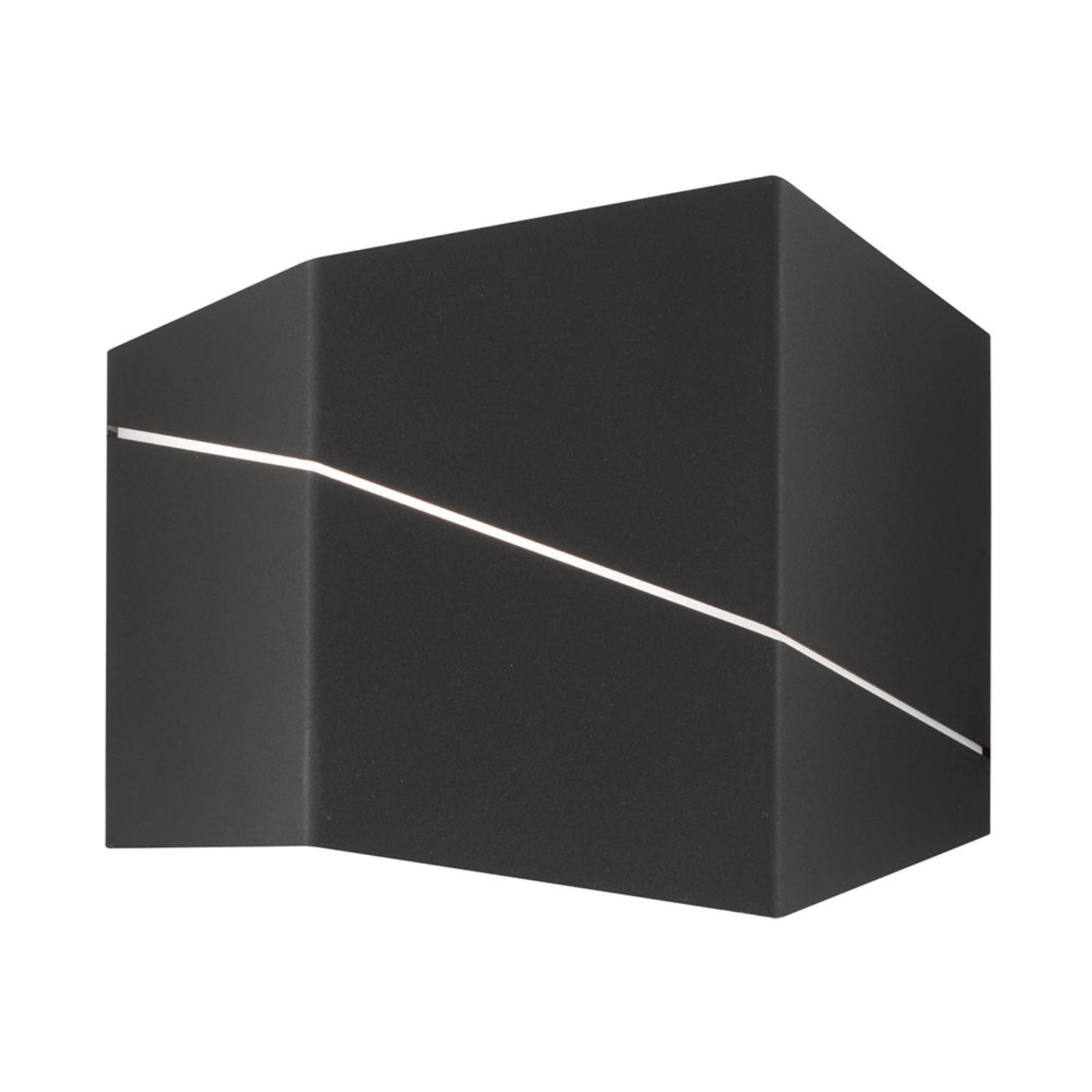Zorro LED-væglampe, mat sort, 18 cm
