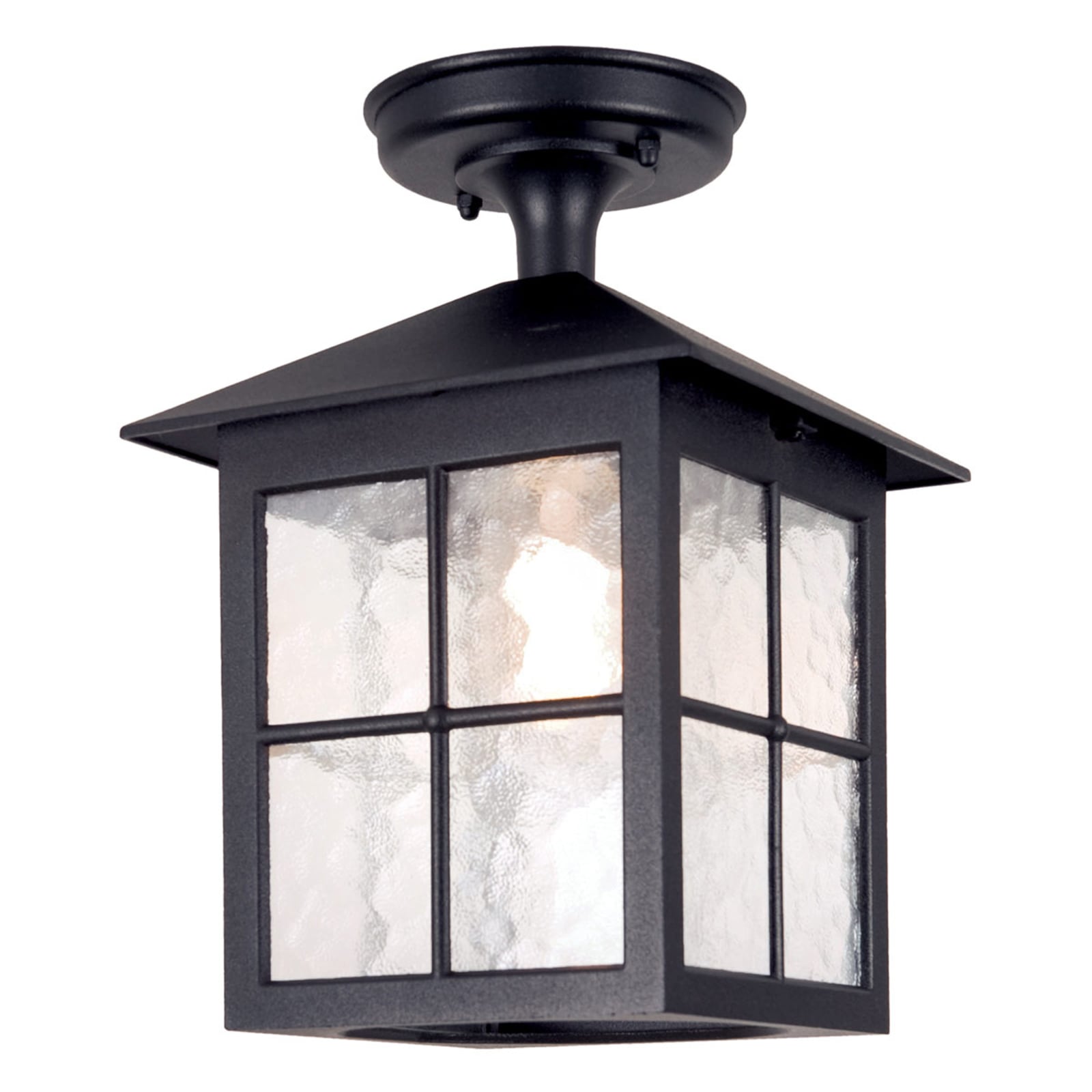 Winchester BL18A udendørs loftlampe, sort, 28 cm, IP44 – Elstead