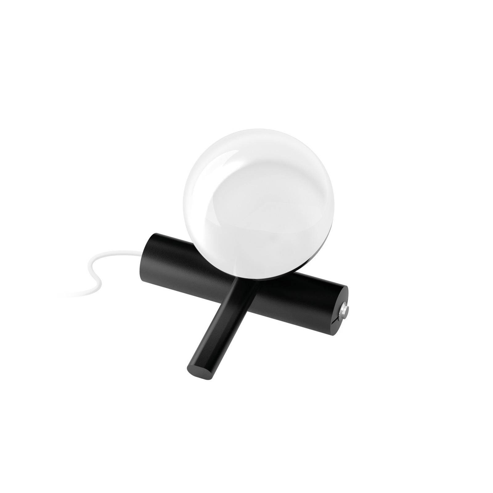 LED-Tischleuchte Rossini, schwarz, Aluminium, PMMA, Dimmer