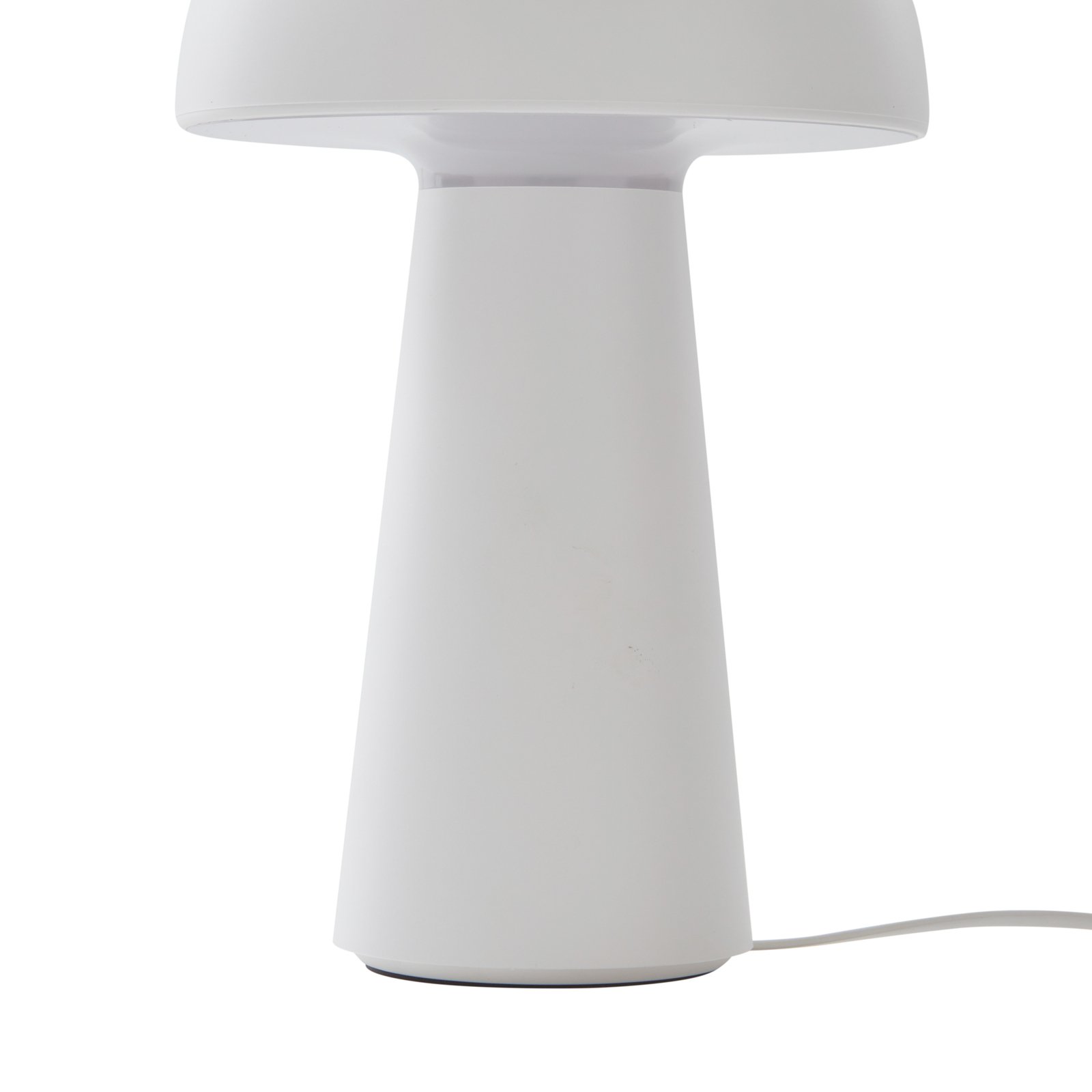 Nabíjateľná stolová lampa Lindby Zyre LED, biela, IP44, dotykový stmievač