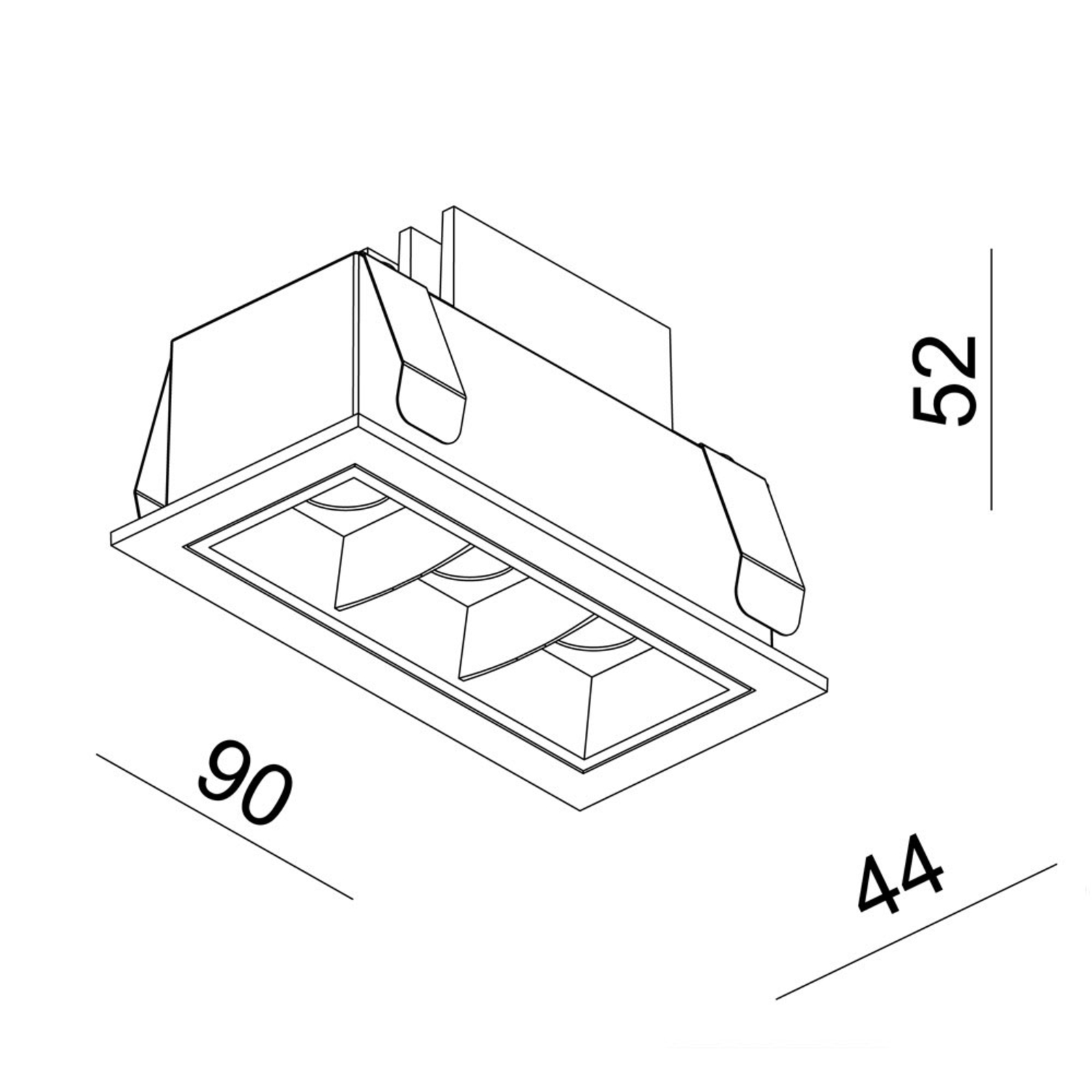 Sound 3 30° inbouwspot LED met frame