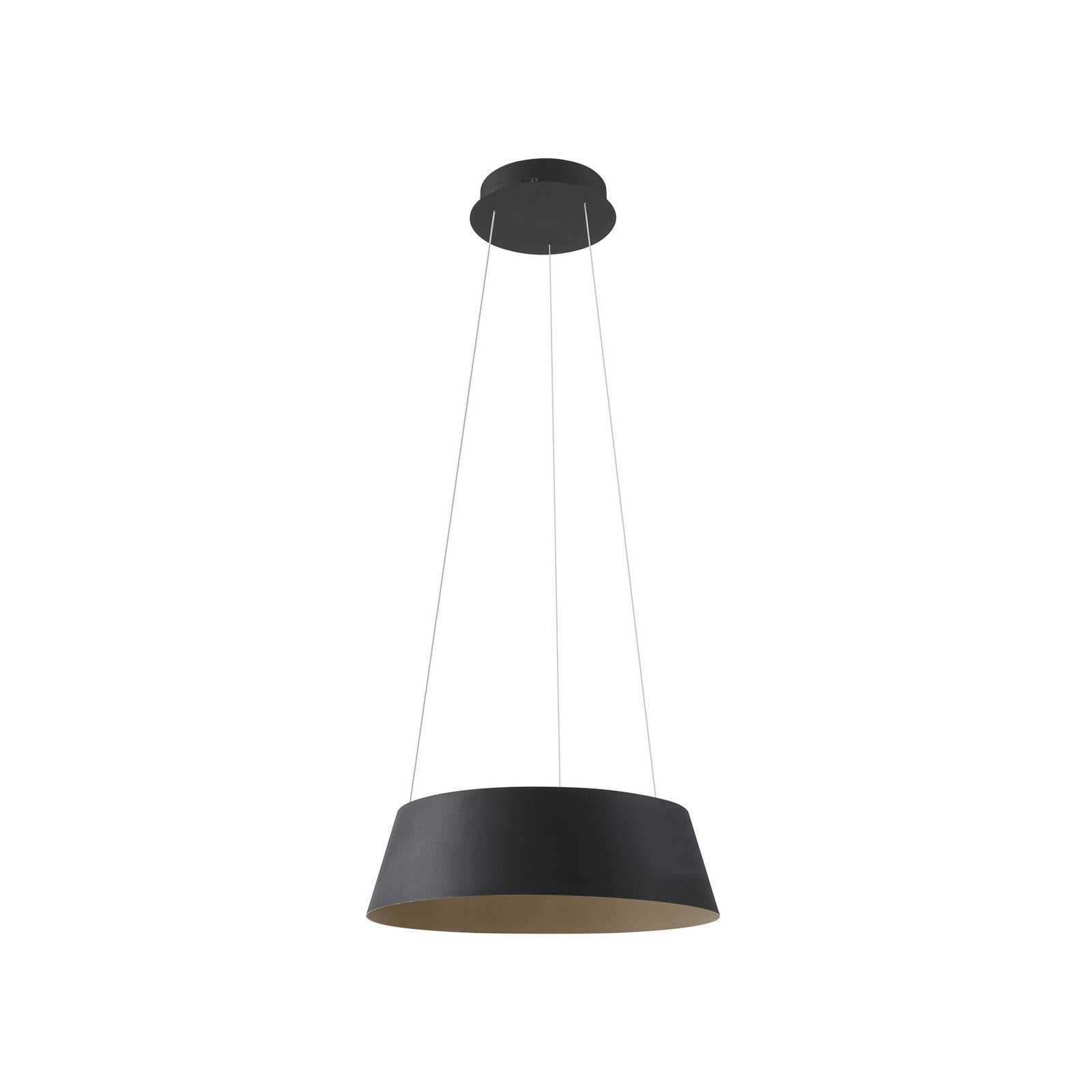 Lucande LED-Hängeleuchte Belsar, schwarz, Aluminium, CCT