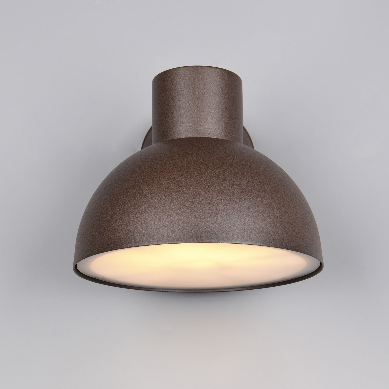Āra sienas lampa ELBE, rūsas krāsā, Ø 20 cm, metāls, IP44