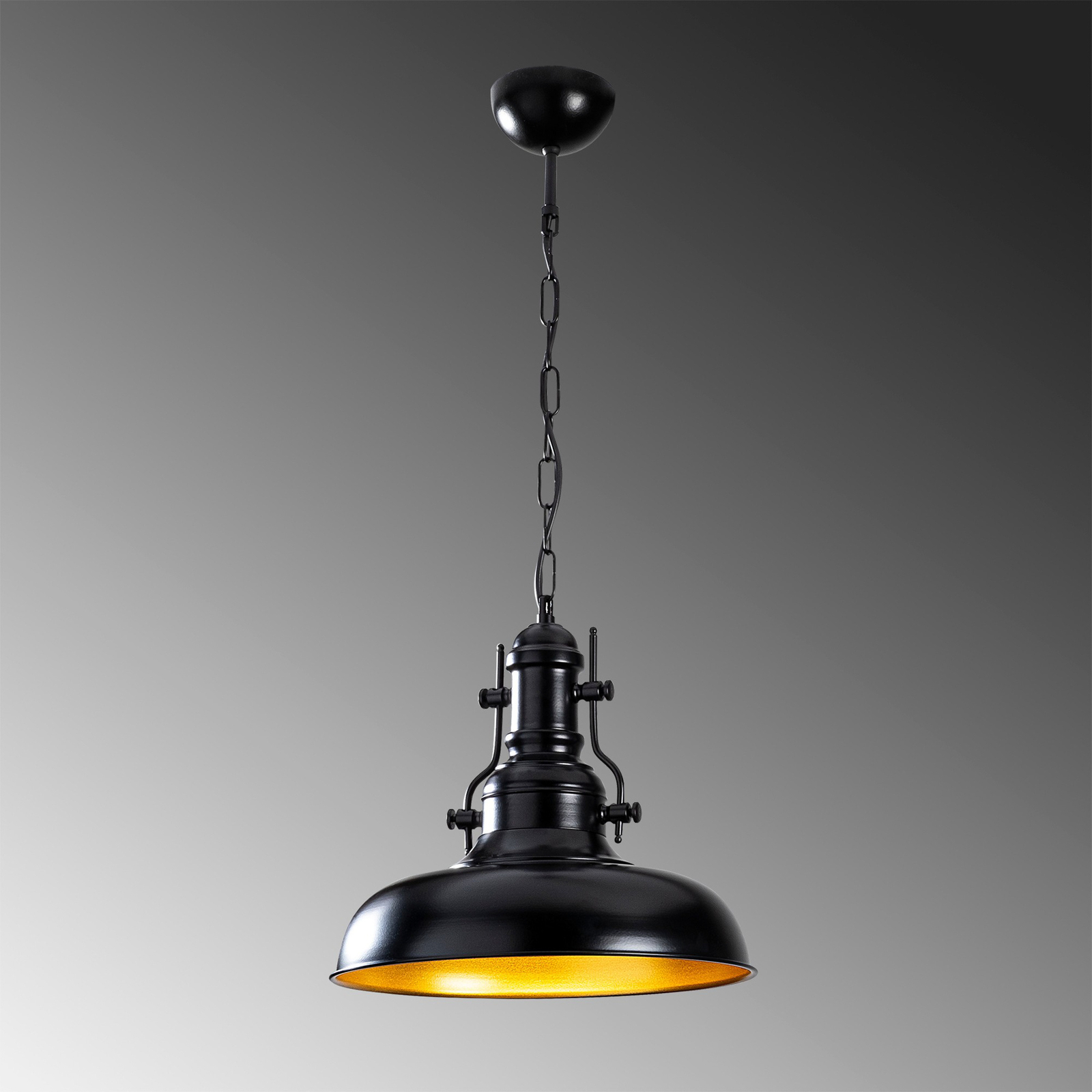 Hanglamp Berceste 200-S Ø32cm zwart/goud