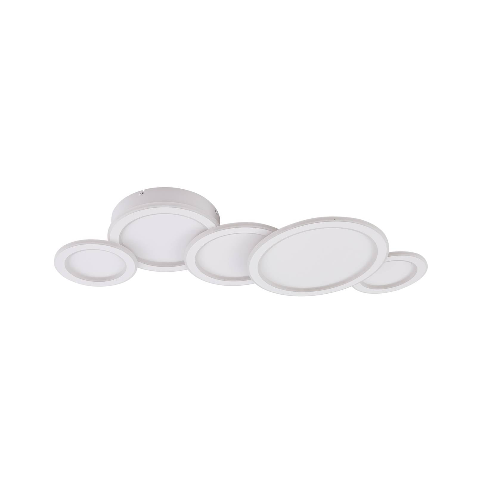 Lucande LED-Deckenleuchte Diala, weiß, Metall, 96 cm