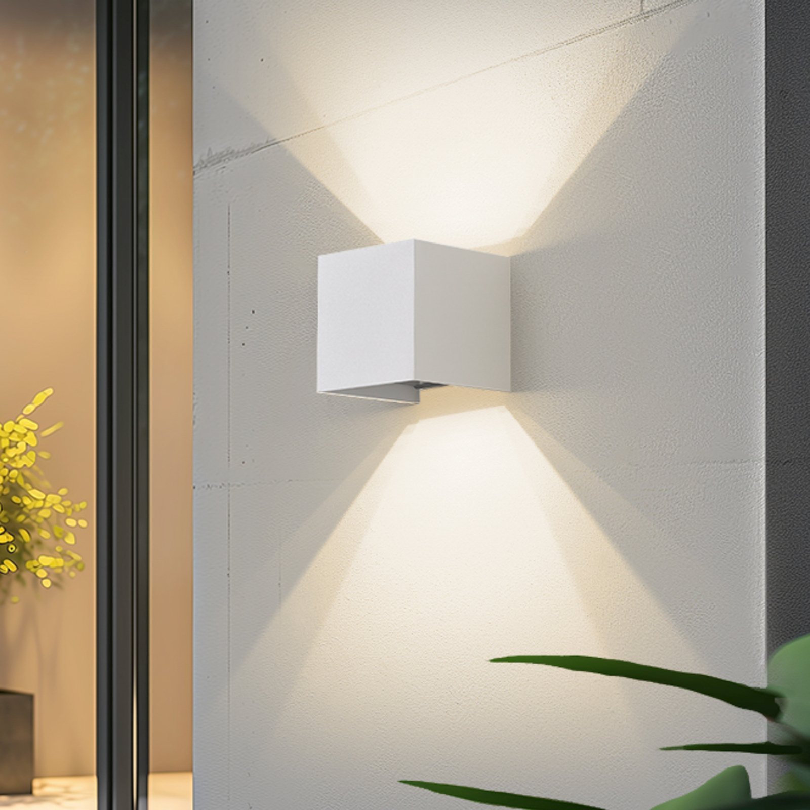 Dara Square LED Smart Draußen Wandleuchte Weiß - Lindby
