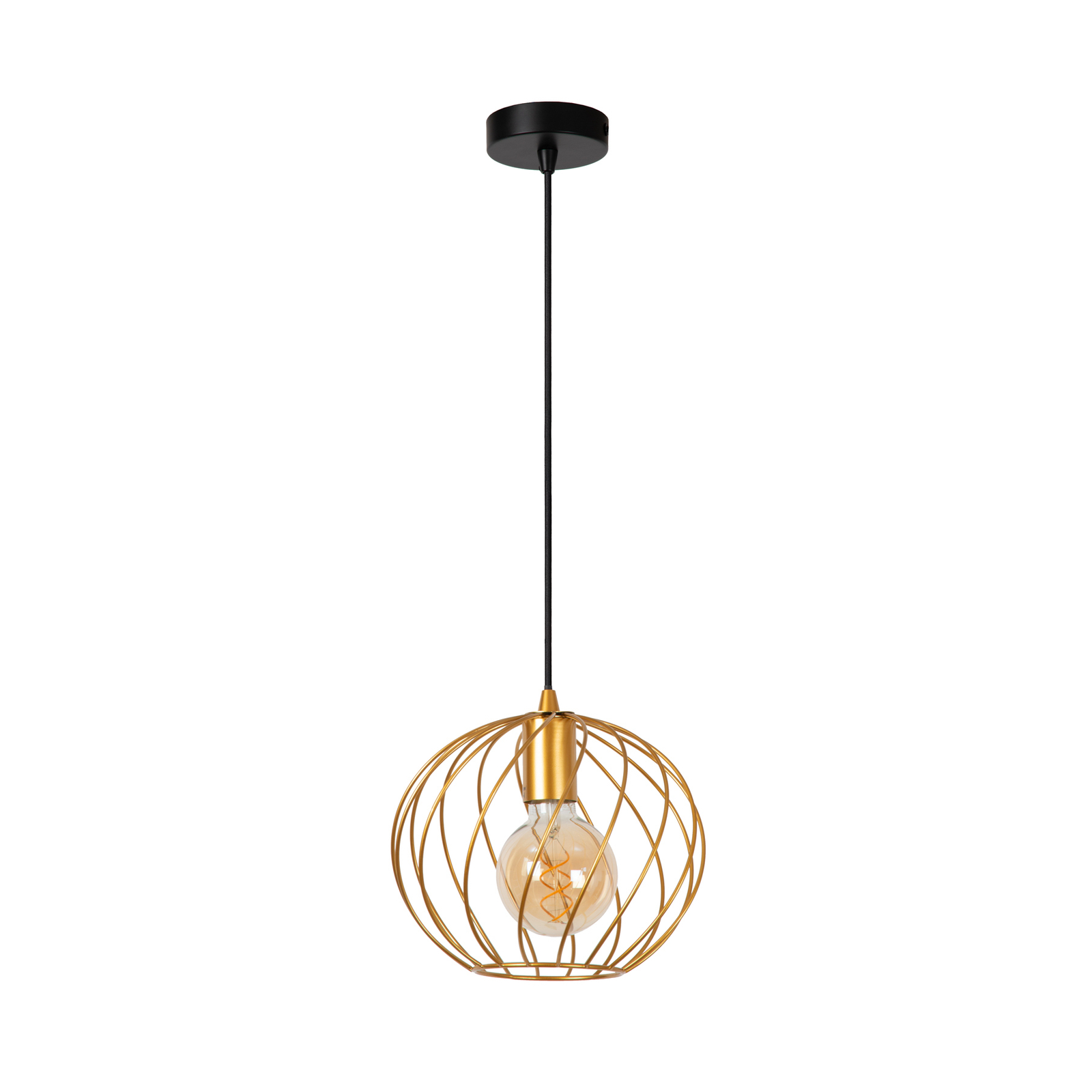 Hanglamp Danza, 1-lamp, Ø 25 cm, goud