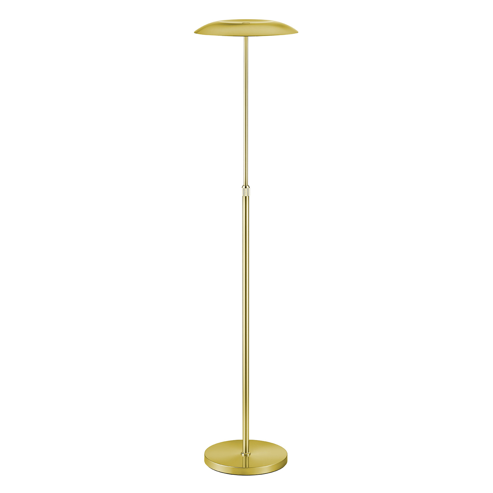 B-Leuchten Curling LED floor lamp matt brass, for Living / Dining Room, metal, acrylic, 30 W, energy efficiency: A+, H: 160 cm