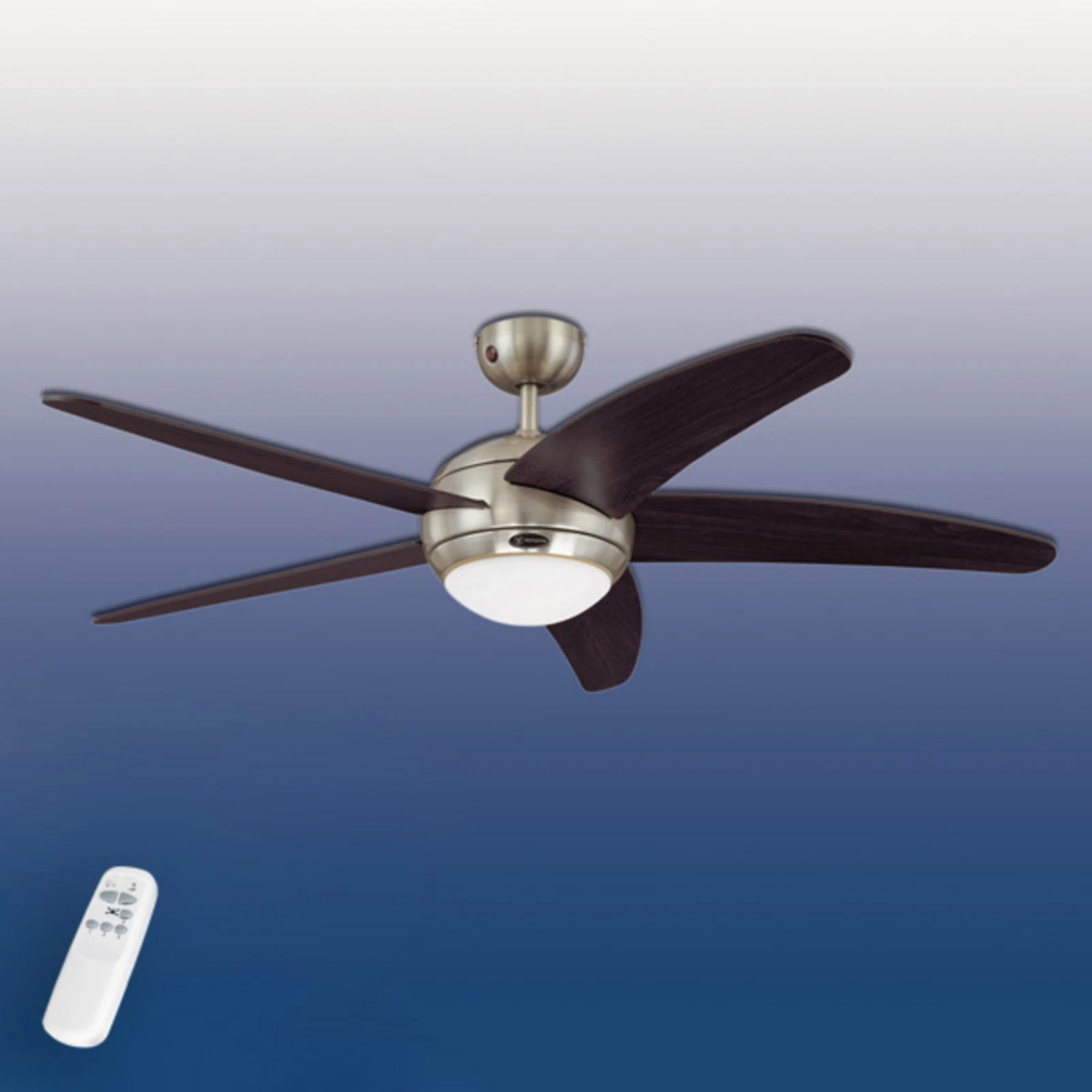 Ventilateur de plafond argenté avec lampe bendan - 132 cm - Ventilateur - Achat & prix