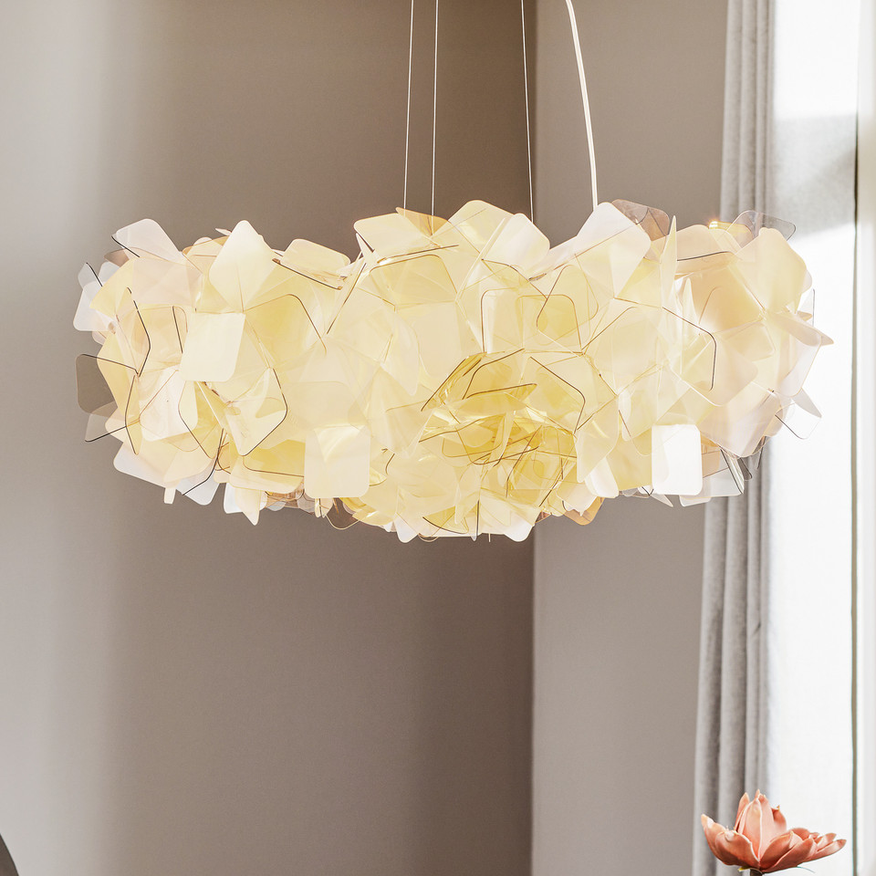 Slamp Clizia Taklampa L Prisme, grå från Slamp