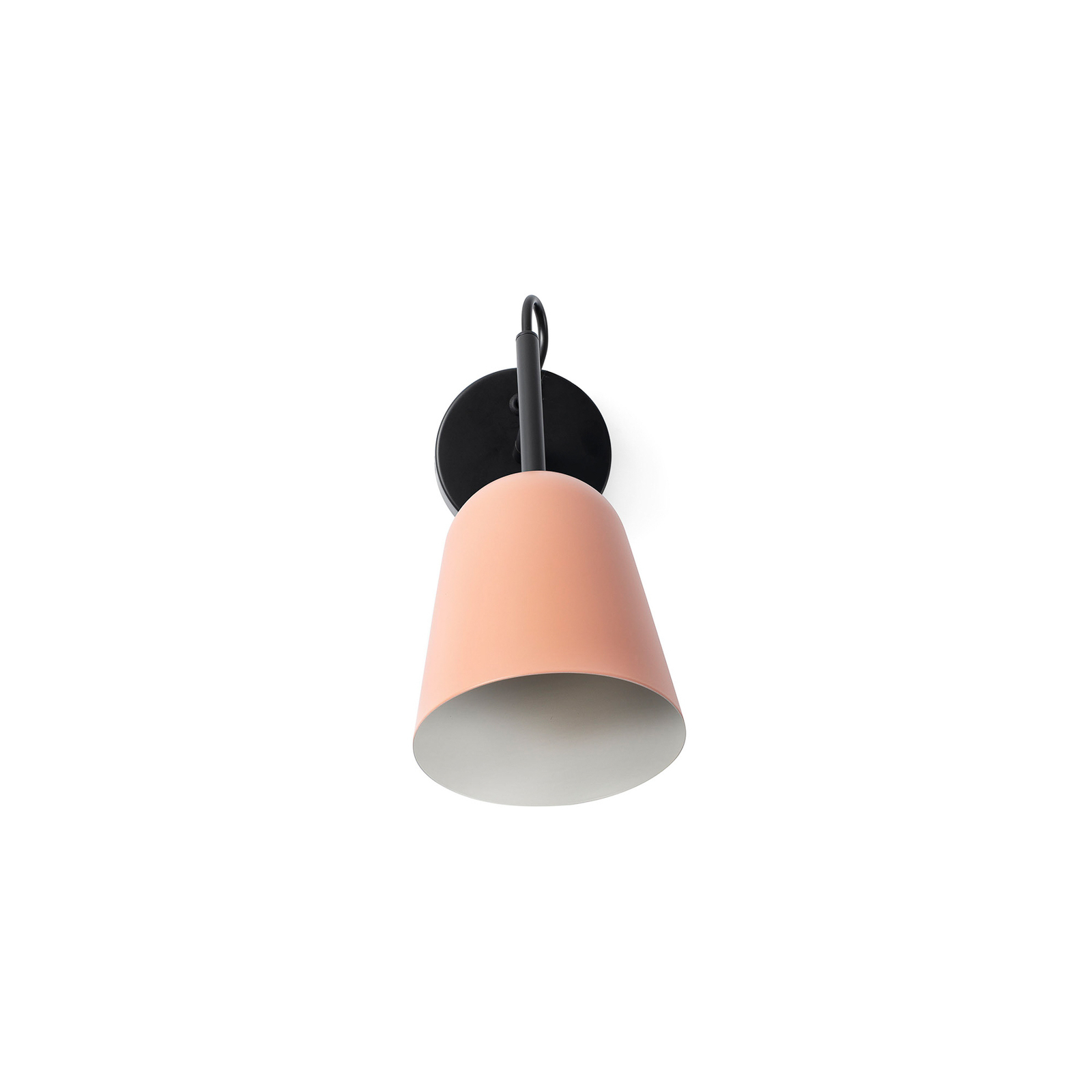 Studio wall lamp, pink/black, steel, Ø 11 cm