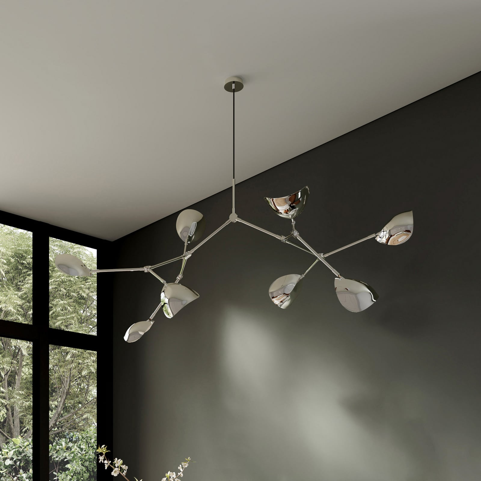 Luster Stingray, krom, 152 cm, 8 svjetala - 101 Copenhagen