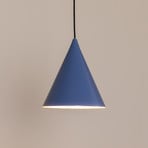 Hängeleuchte Form, rauchblau, Metall, Ø 24 cm, Kegel, E27