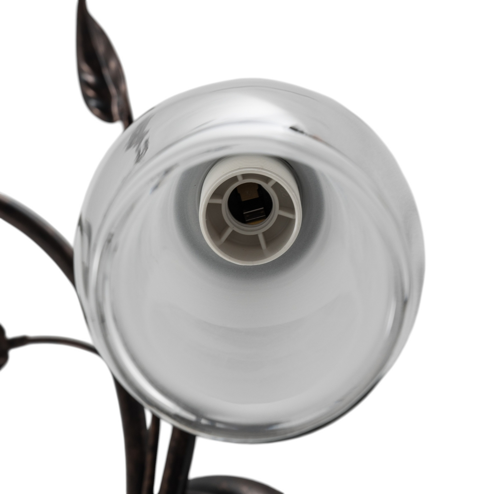 Vegglampe Liliana, 2 lyskilder, svart, rødgull, metall