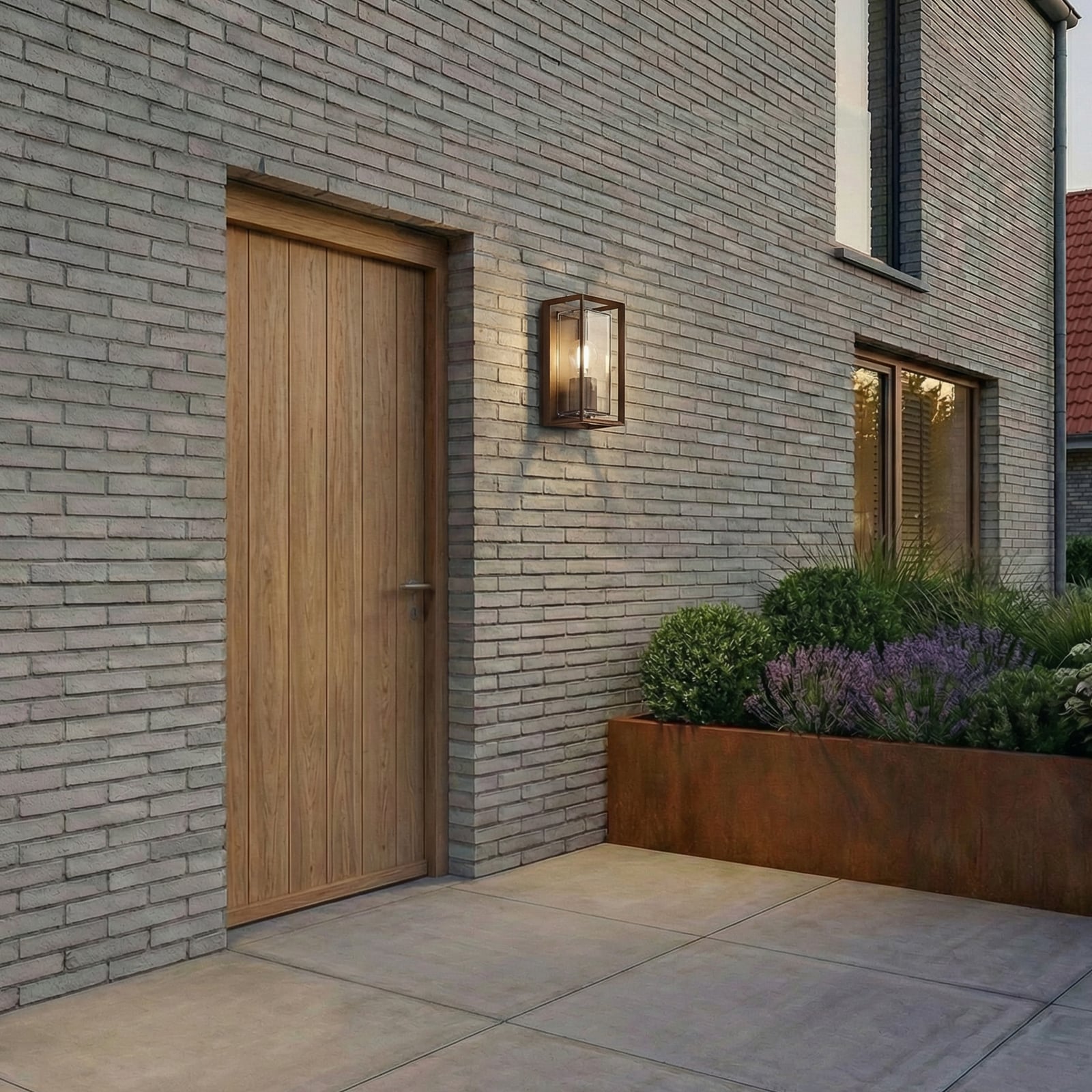 Arcchio Kinkiet zewnętrzny Ismera, kolor rdzawy, IP65, szkło, E27