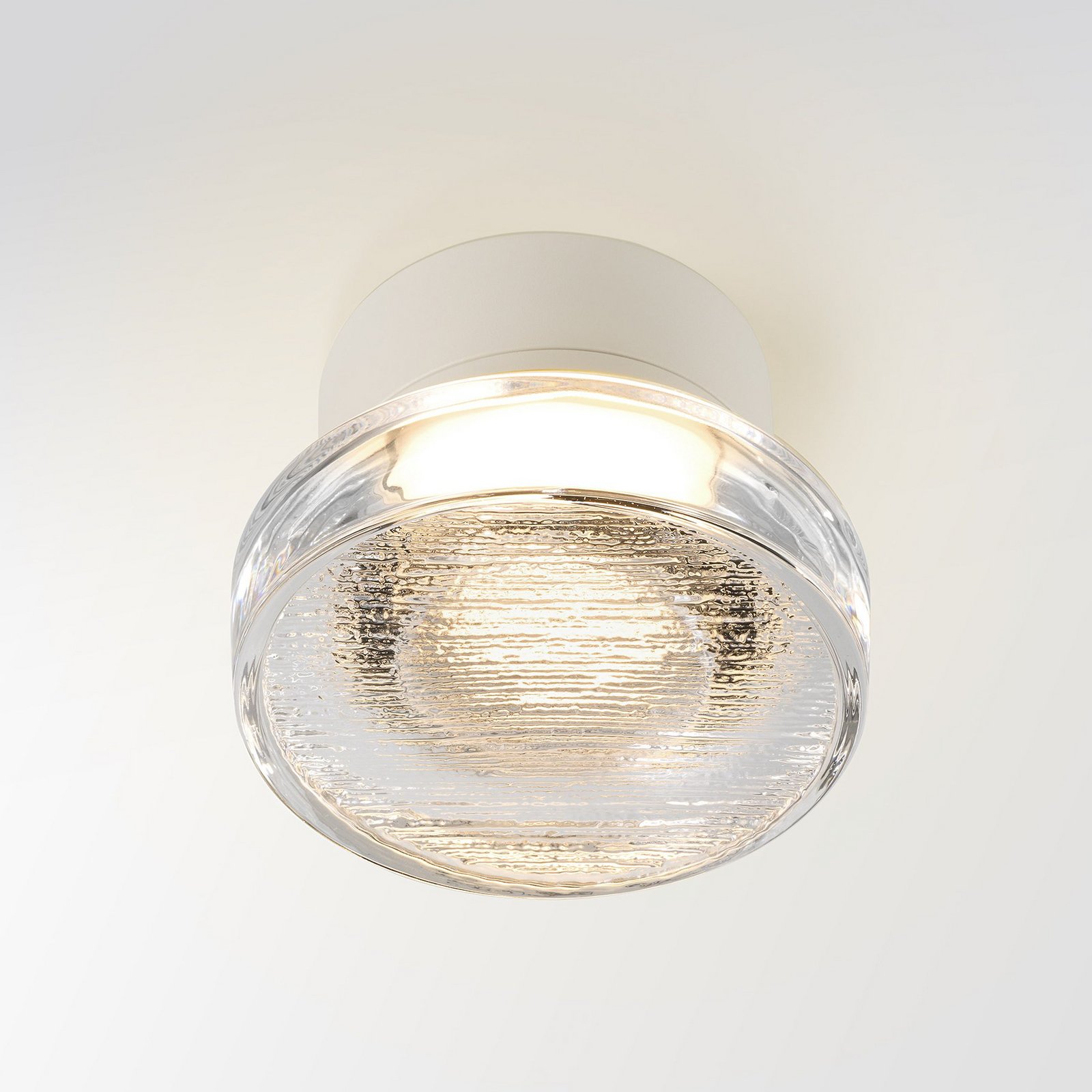 Applique d'extérieur LED MARSET Roc, Ø 14 cm, blanc/translucide