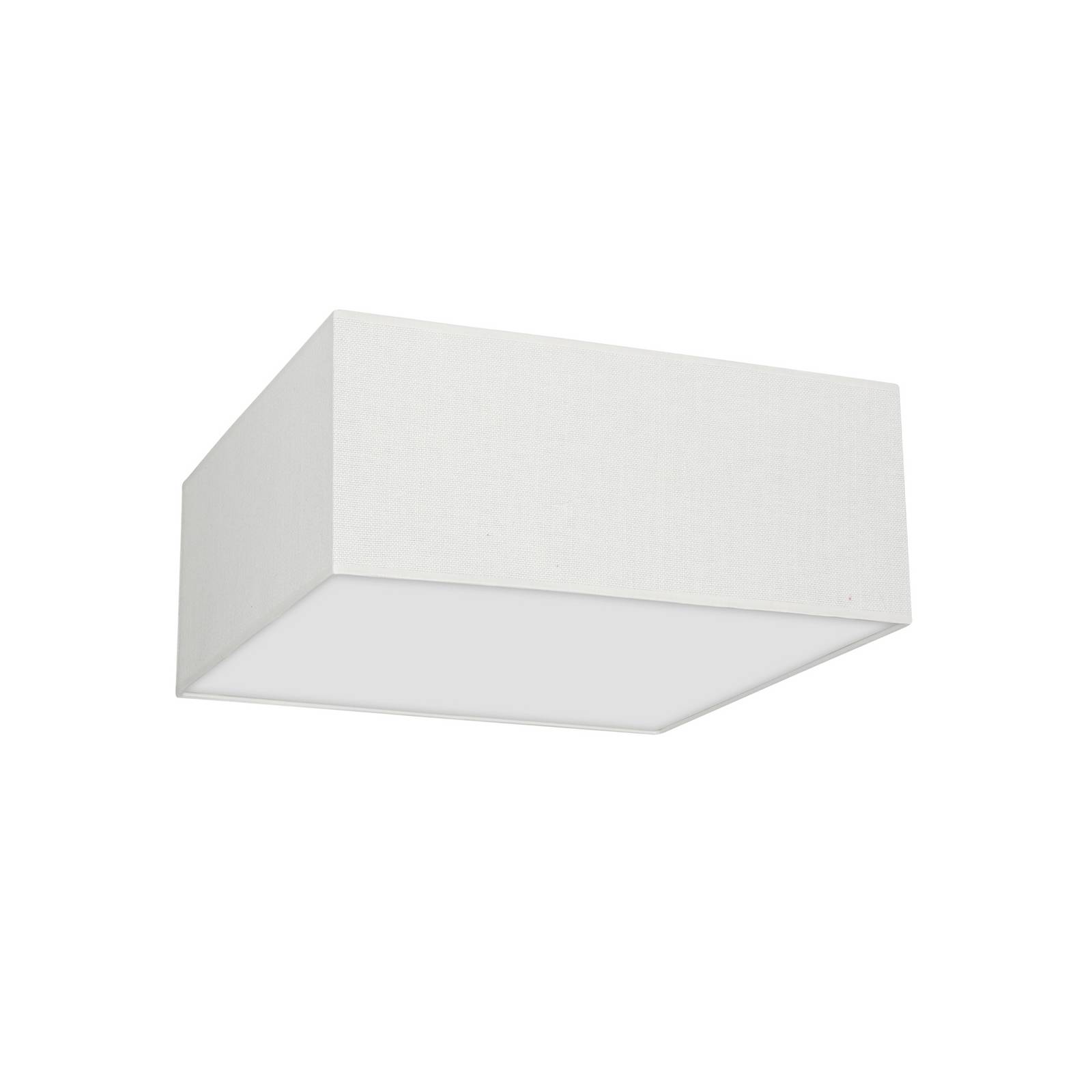 Euluna Leano-kattovalaisin vaaleanharmaa, neliö puuvillaa - moderni kattolamppu Olohuoneen/ruokailutila vaaleanharmaa, valkoinen