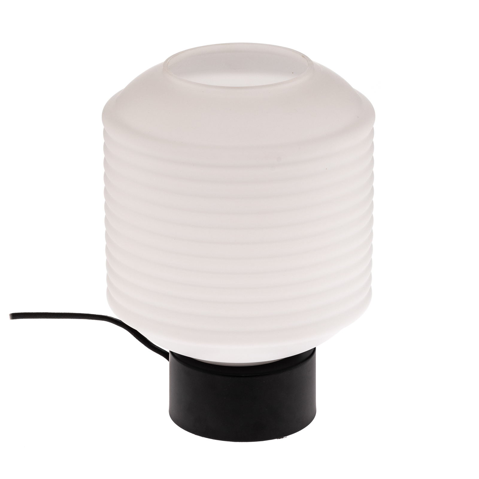 Lindby asztali lámpa Cagla, fehér, üveg, 25 cm magas, E27