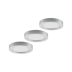 Prios Plafón LED Edwina, plata, 23 cm, set de 3