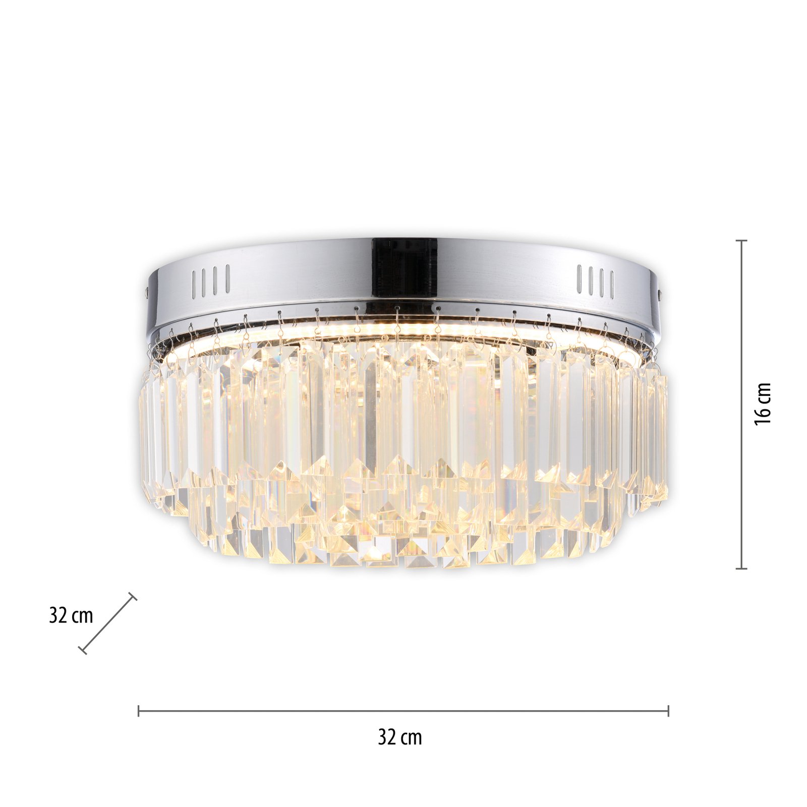 Paul Neuhaus Krista LED stropna svjetiljka, SimplyDim