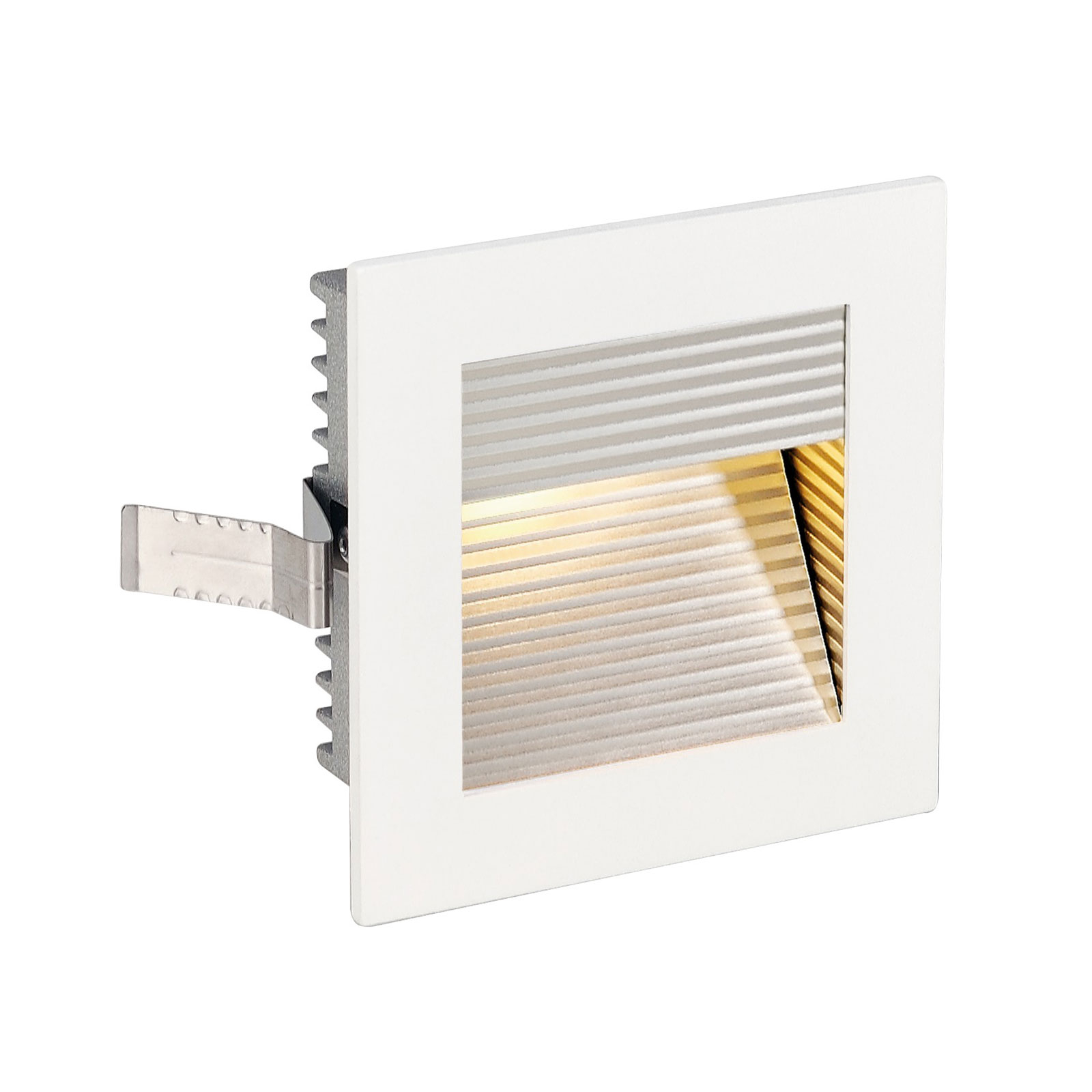 SLV Frame Curve LED recessed light 3,000 K silver, for Hallway, aluminium, 1 W, energy efficiency: A++, W: 9 cm, H: 9 cm