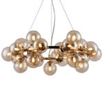 Dallas round pendant lamp, gold