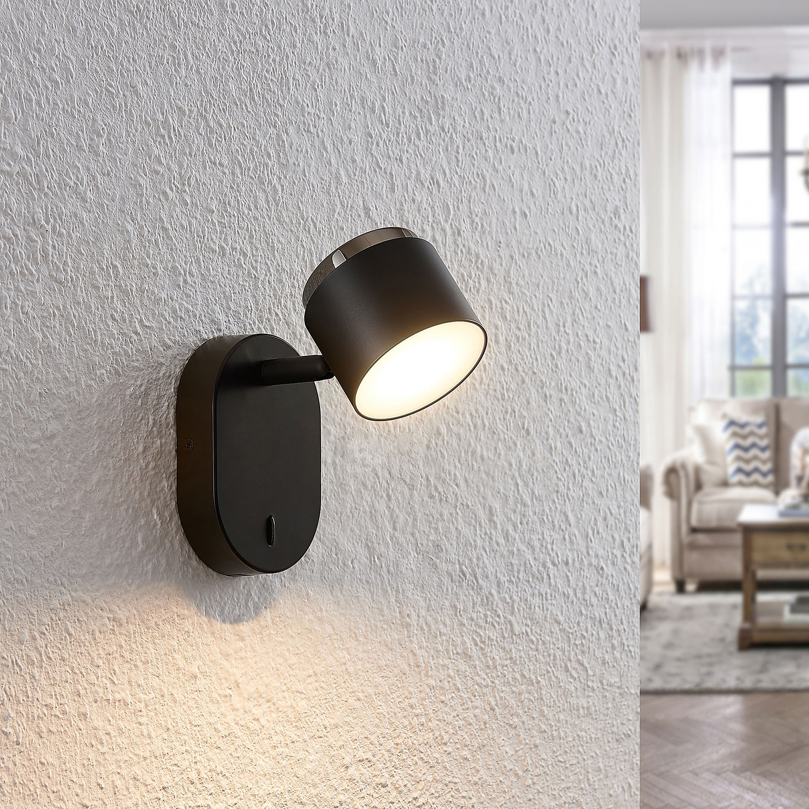Marrie LED Aplique de Pared Black - Lindby
