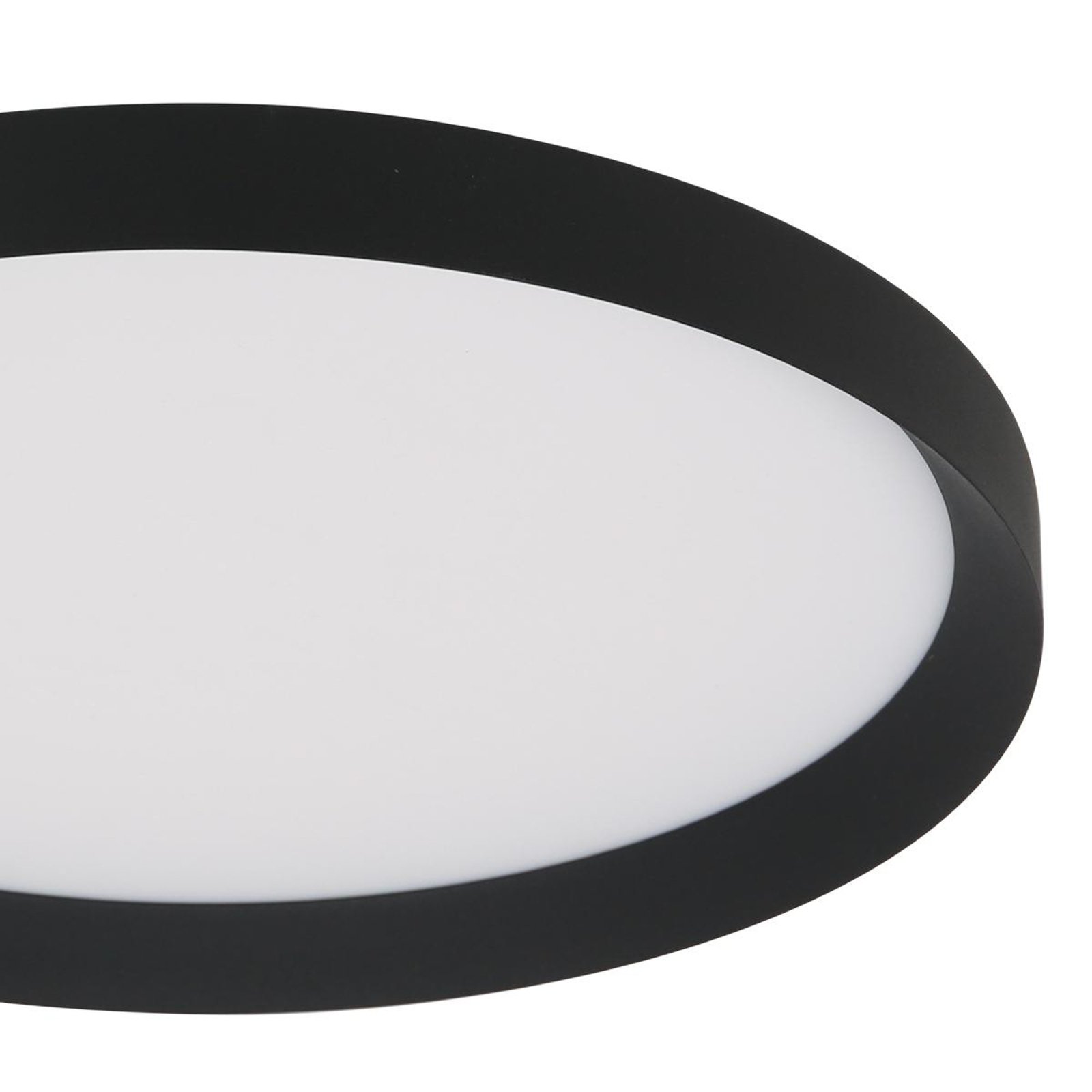 Plafonnier LED Flady, noir, Ø 50 cm, direct/indirect