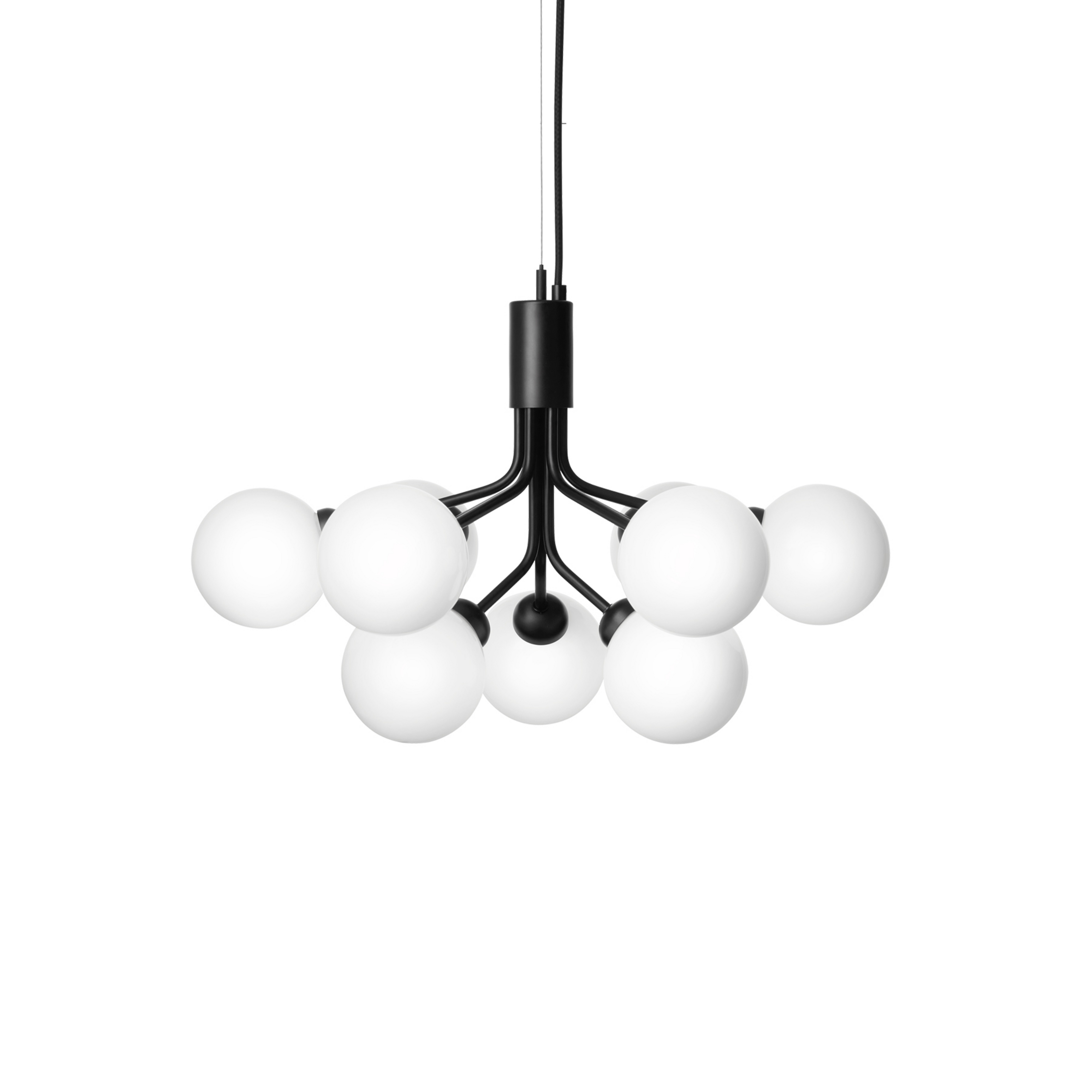 Apiales 9 Lichtkroon Satin Black/Opal White - Nuura
