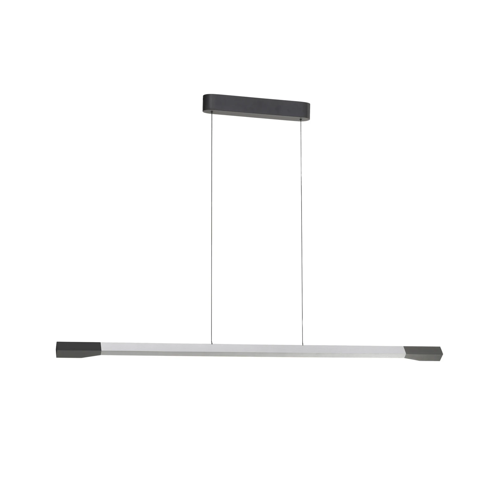 Paul Neuhaus LED-es függőlámpa Hoop, alumínium színű, 128 cm,