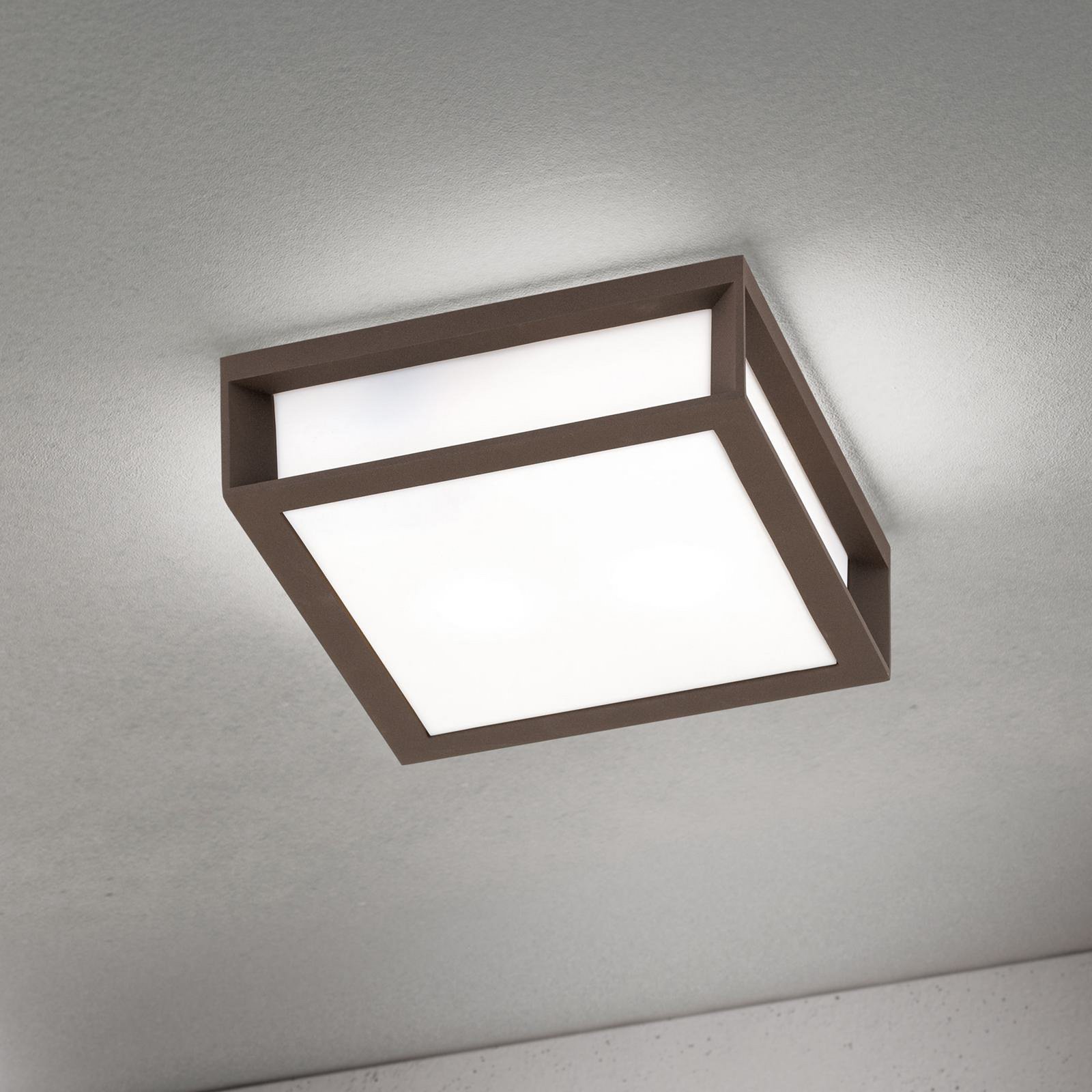 Lampada da esterno Henry, corten, alluminio pressofuso, E27, IP44