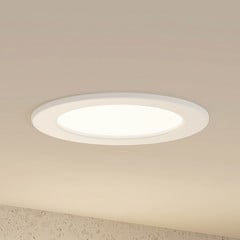 Oprawa wpuszczana LED Prios Cadance, biała, 17 cm, CCT, IP44