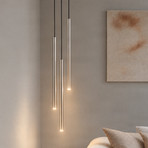 Hängeleuchte Sopel Lux, 3-flammig, rund, schwarz/silber, G9