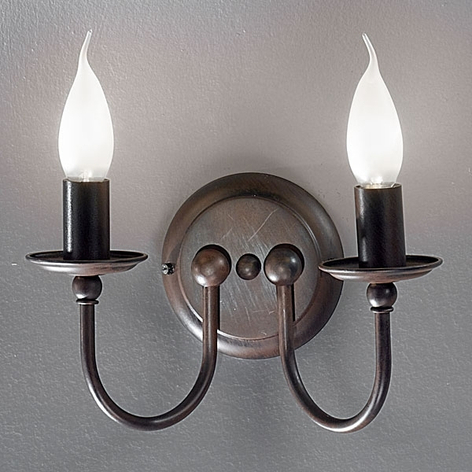 Rustykalna lampa ścienna AZIENDA, 2-punktowa