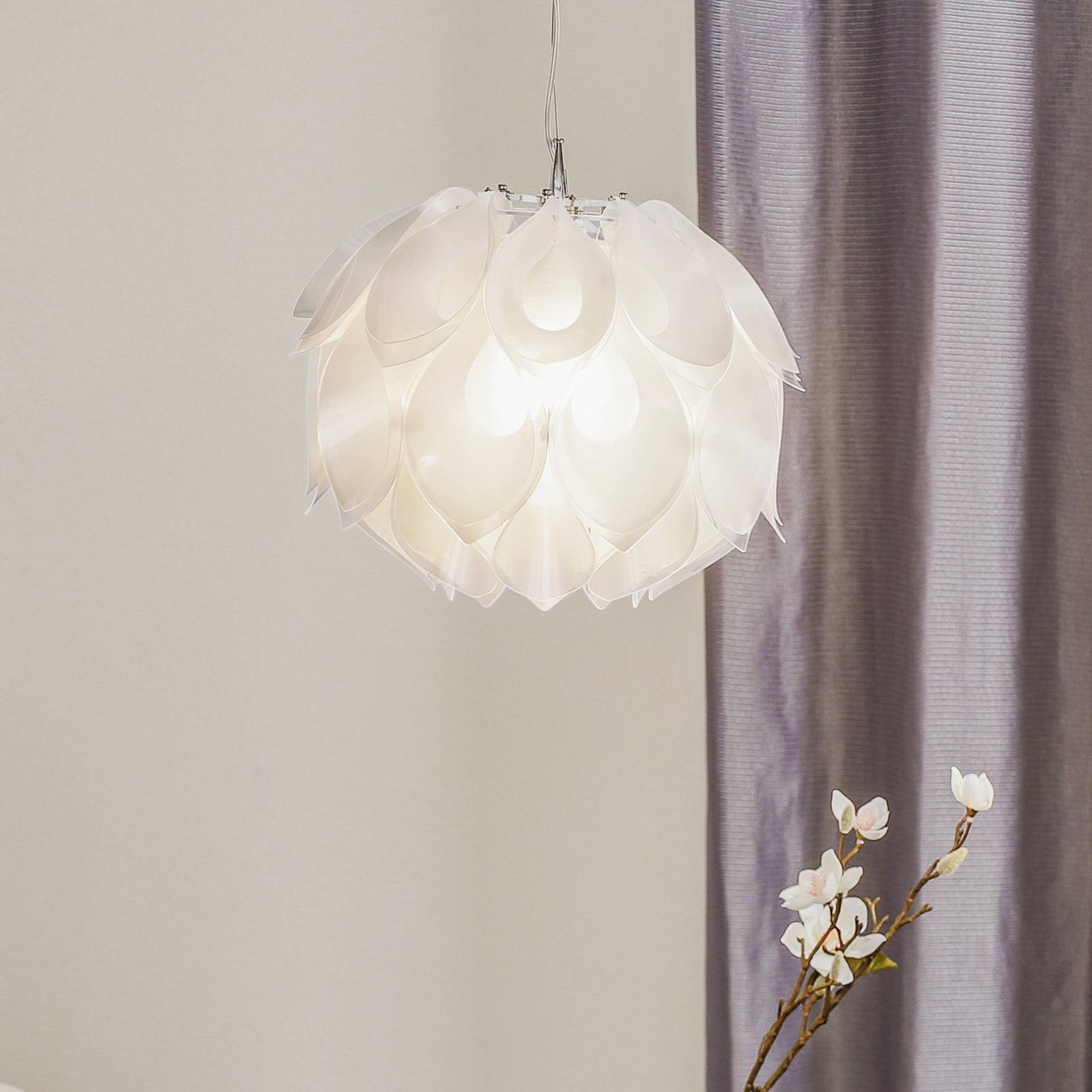 Photos - Chandelier / Lamp Slamp Flora S - designer hanging lamp, white 