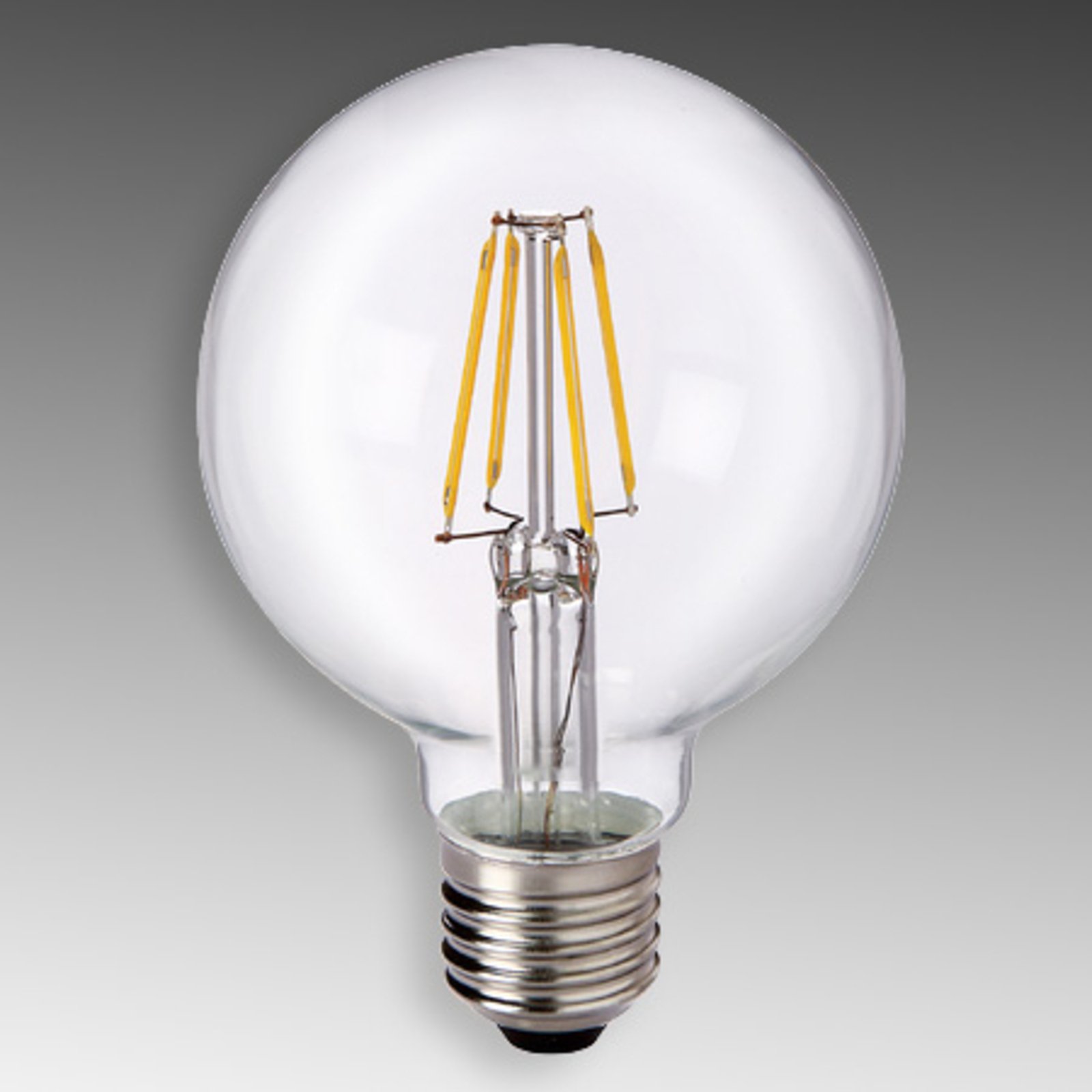 LED klaaslamp E27 6W 827 G80 Hõõgniit läbipaistev