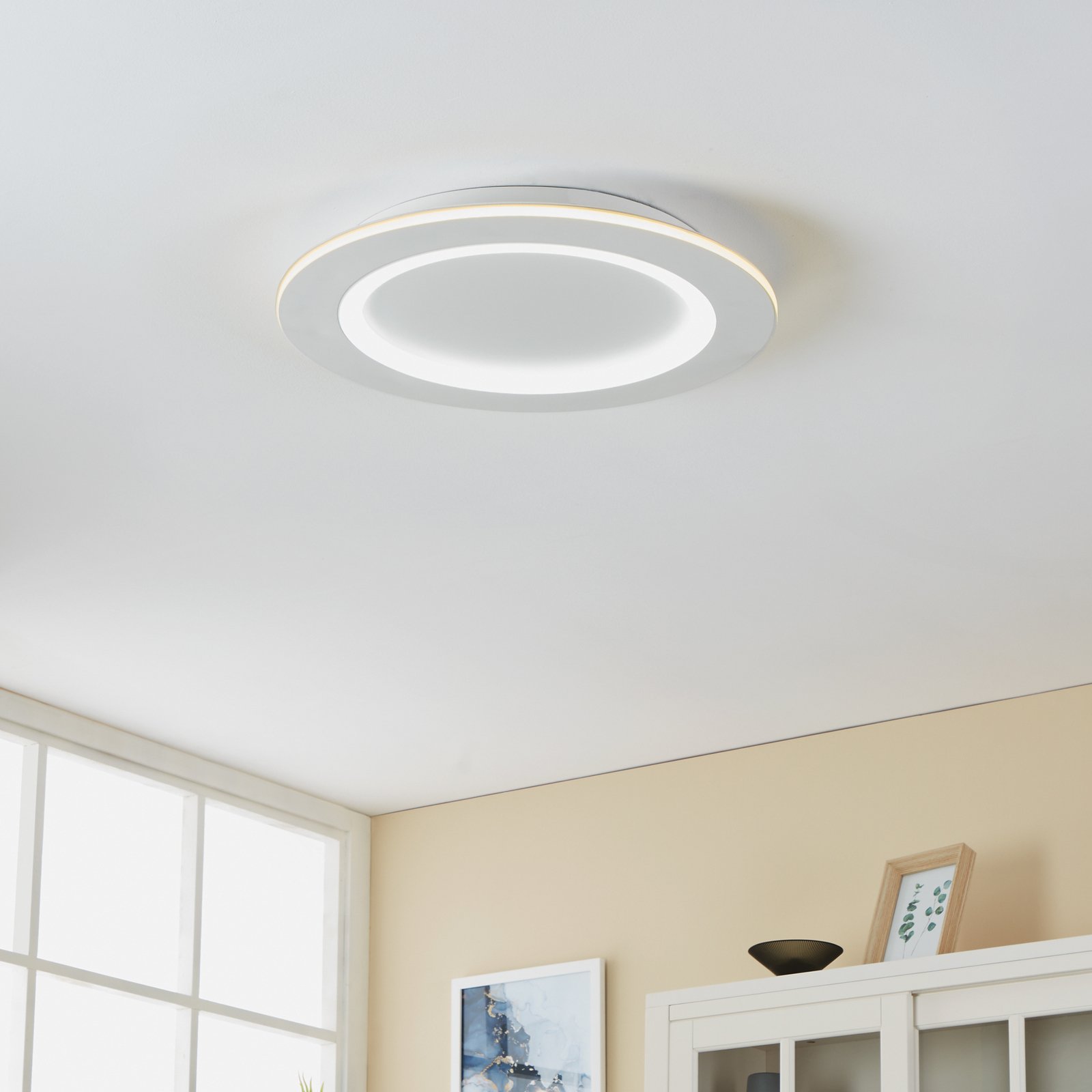 EGLO connect LED mennyezeti lámpa Padrogiano-Z, Ø 45 cm, fehér